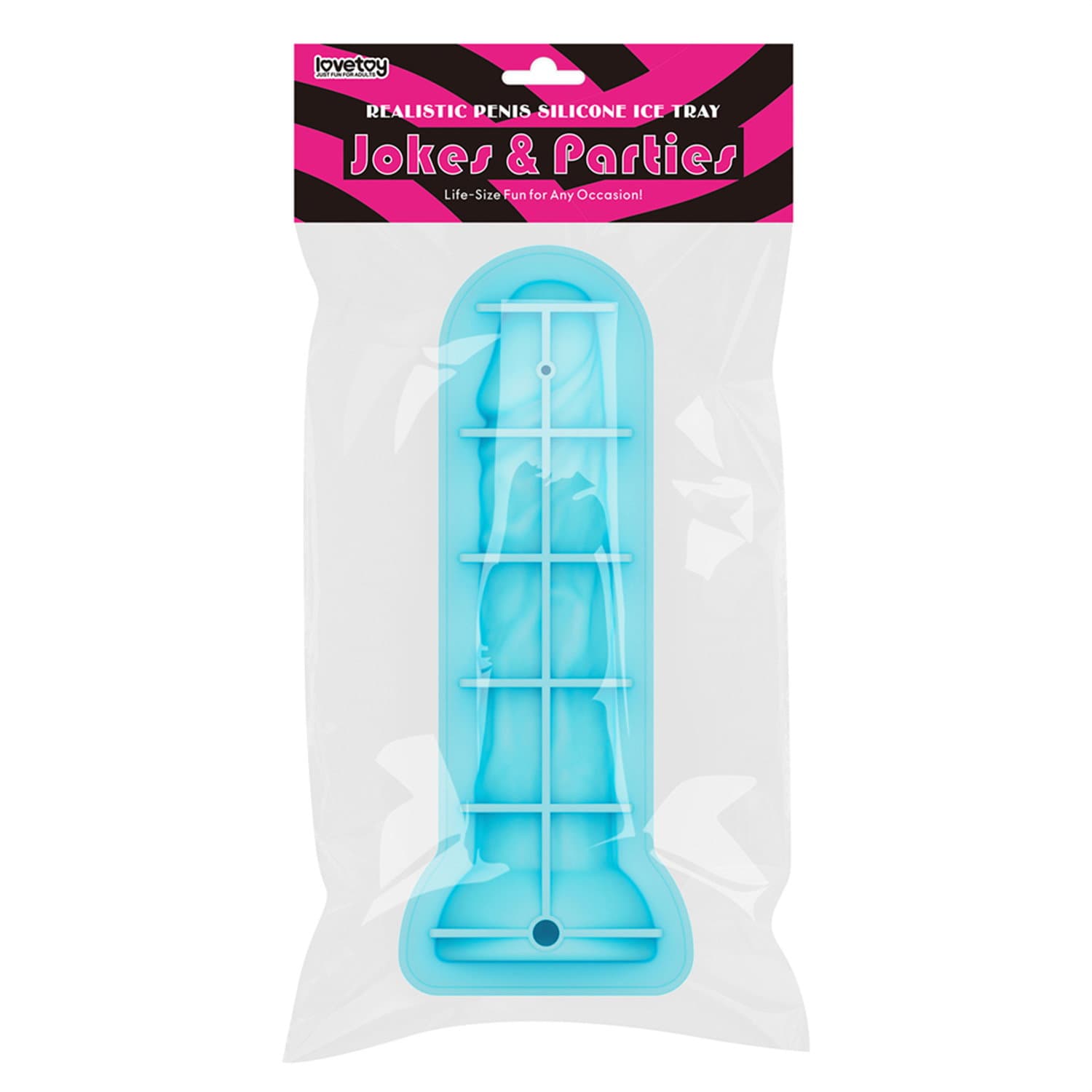 LoveToy - Siliconen IJsblokjesvorm - Realistische Penis - Blauw 2