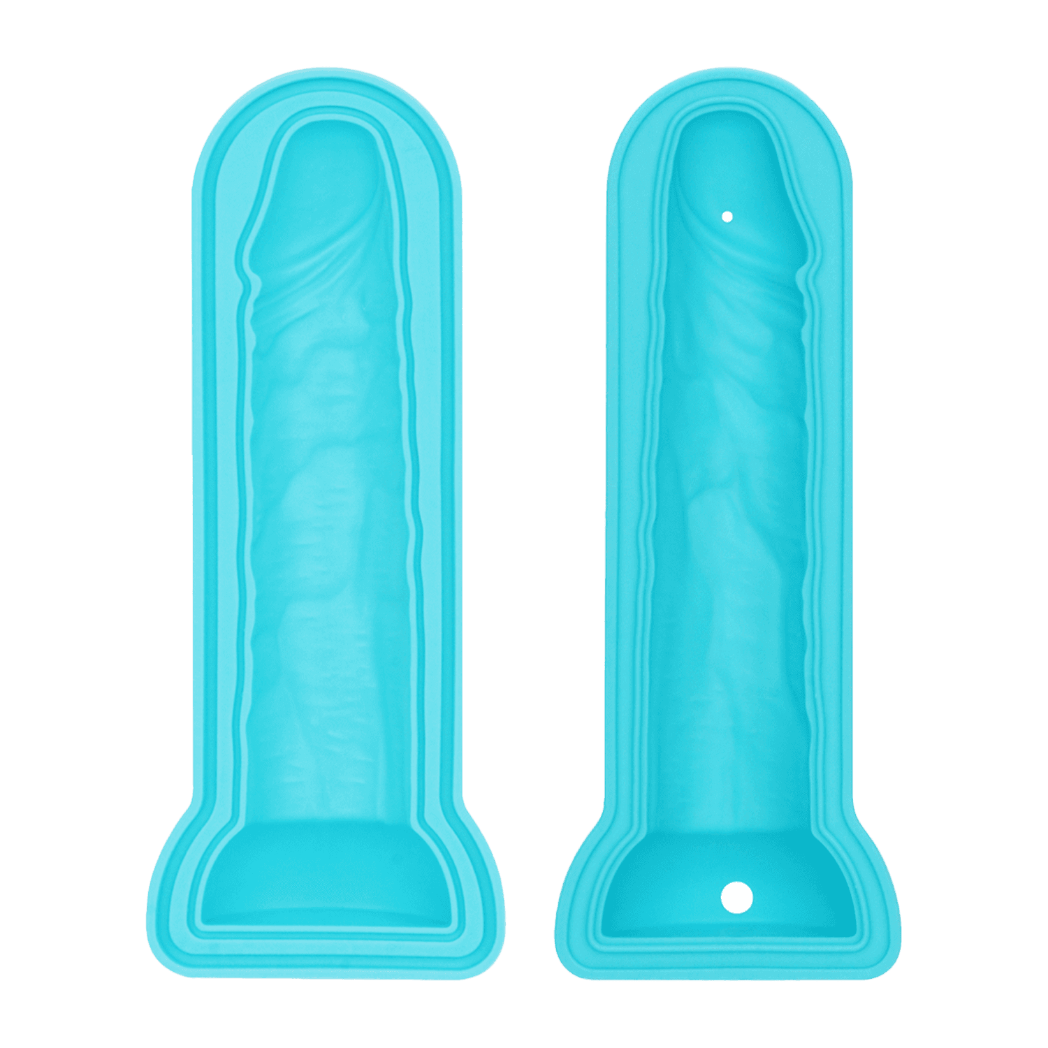 LoveToy - Siliconen IJsblokjesvorm - Realistische Penis - Blauw 5