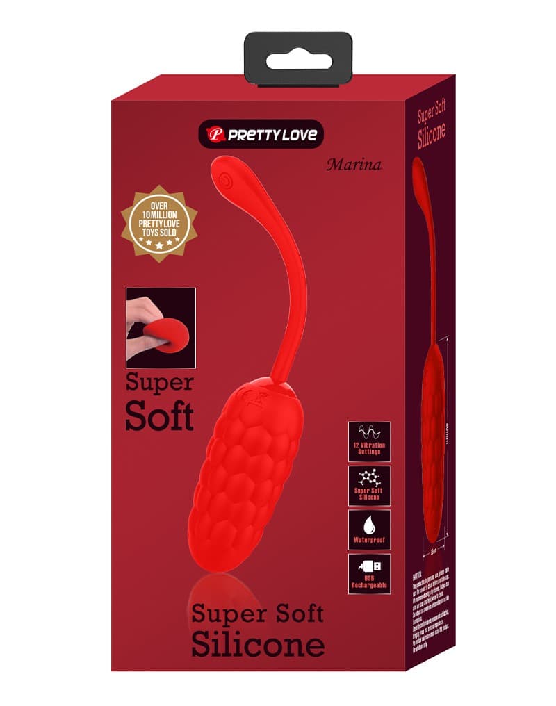 Pretty Love - Marina - Vibrerend Ei - Rood 2