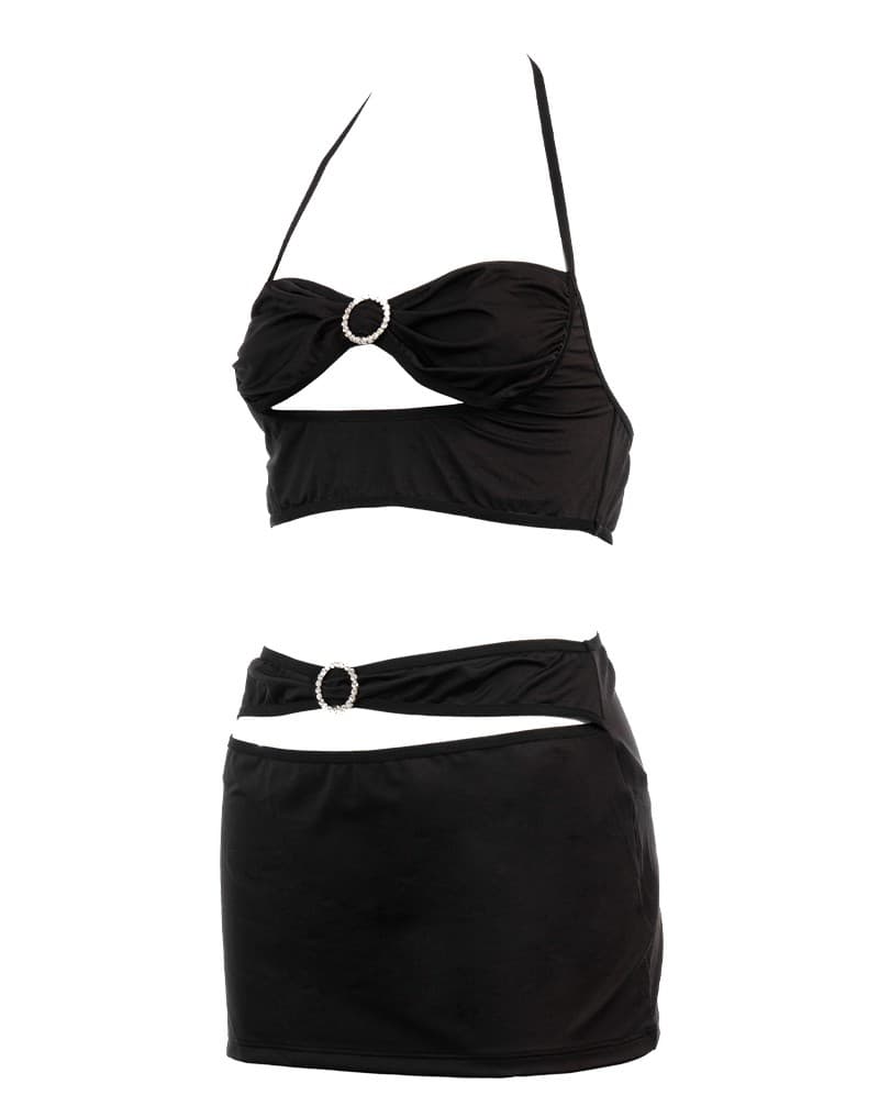 Amorable by Rimba -  Mini Rok met Top - One Size - Zwart 5