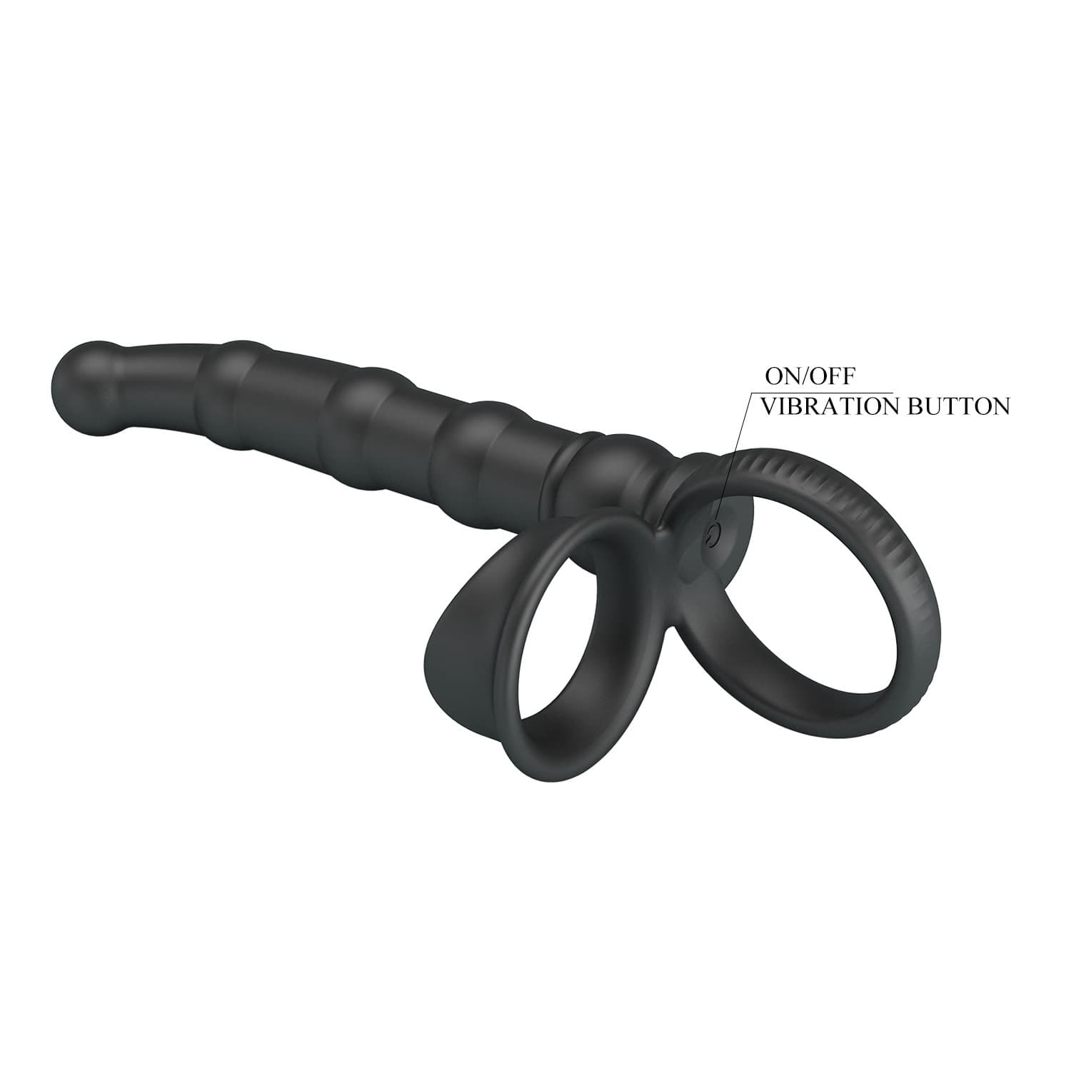 PL - Tatum - Anale vibrator met penisring - Zwart 7