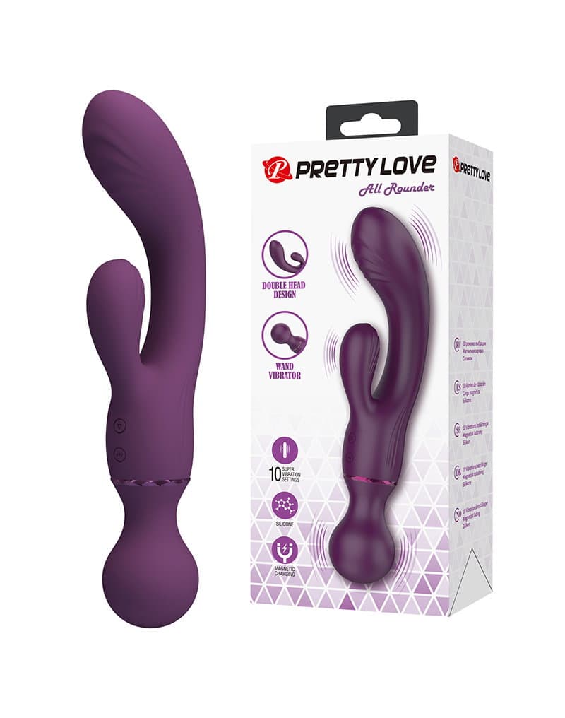 PL - Allrounder - Rabbit Vibrator - Bordeauxrood 1