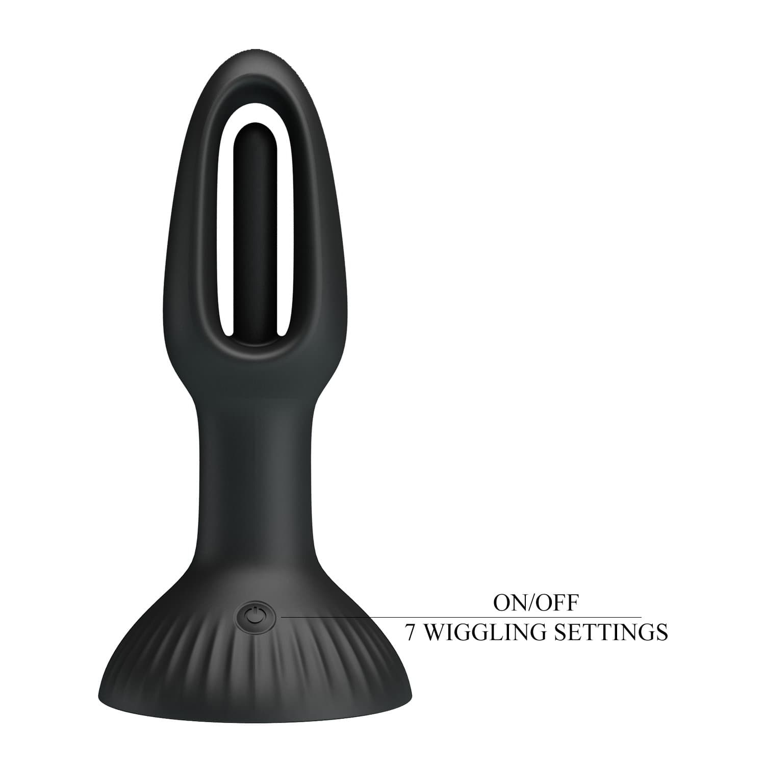 PL - Hubert - Anale wiggling vibrator - Zwart 8