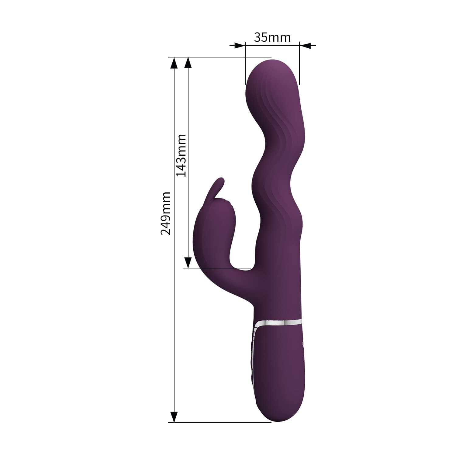 PL - Laurens - Rabbit Vibrator - Burgundy 8