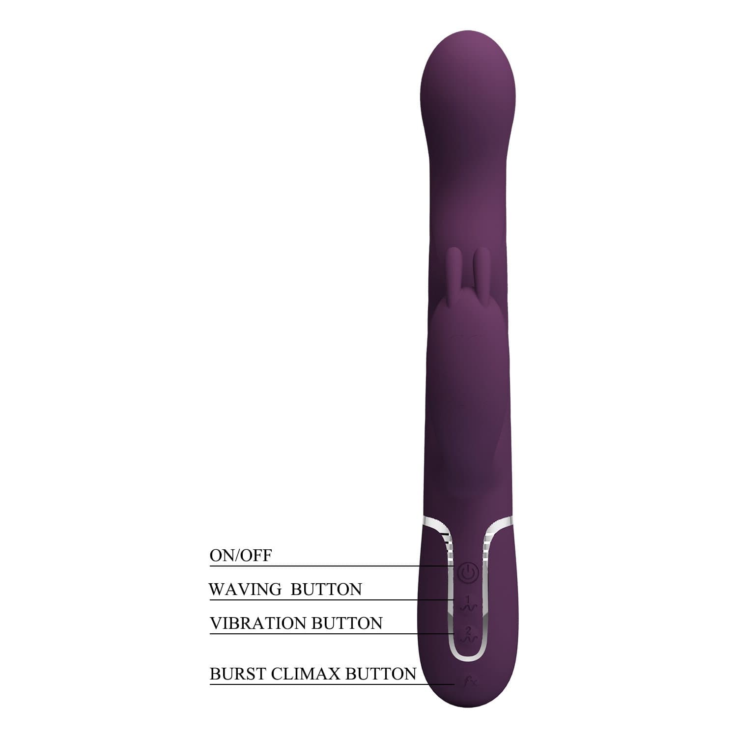 PL - Laurens - Rabbit Vibrator - Burgundy 9