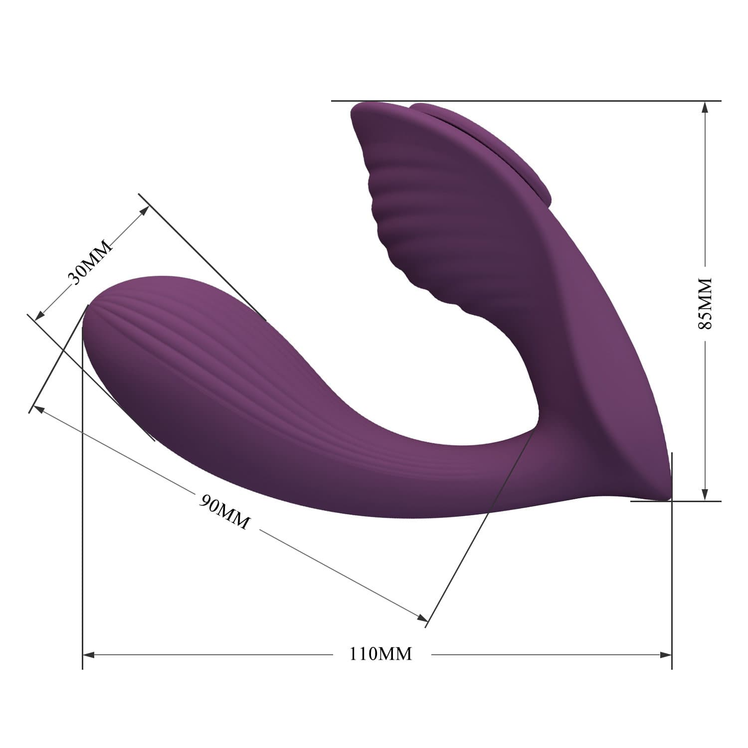 PL - Franz - Draagbare vibrator (app-gestuurd) - Bordeauxrood 8