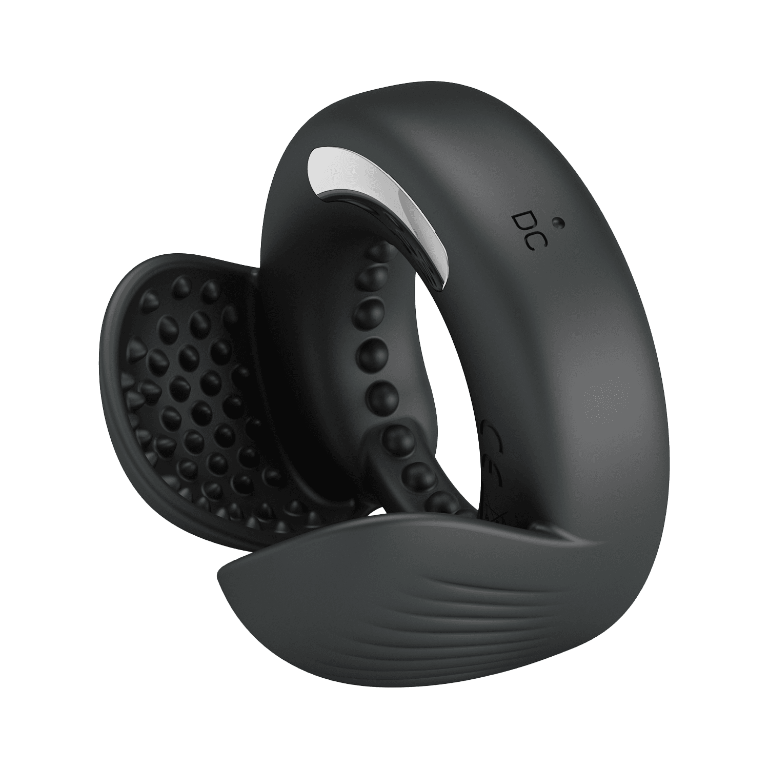 PL - Quentin - Vibrating Cock Ring with Dual Motor - Black 6