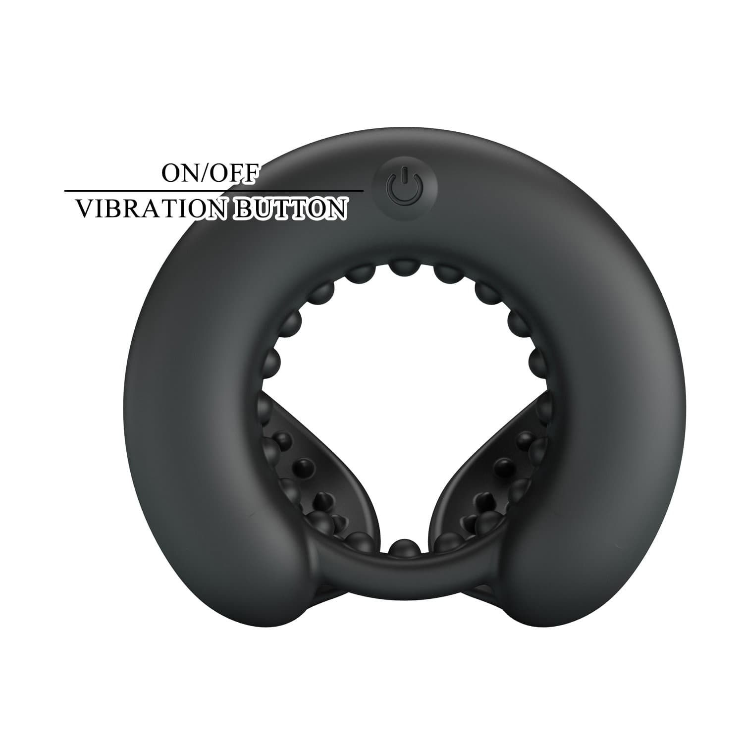 PL - Quentin - Vibrating Cock Ring with Dual Motor - Black 10