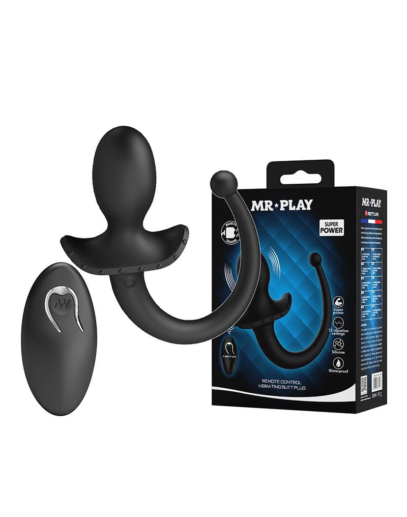 Mr. Play - Super Power - Buttplug met afstandsbediening - Zwart 1
