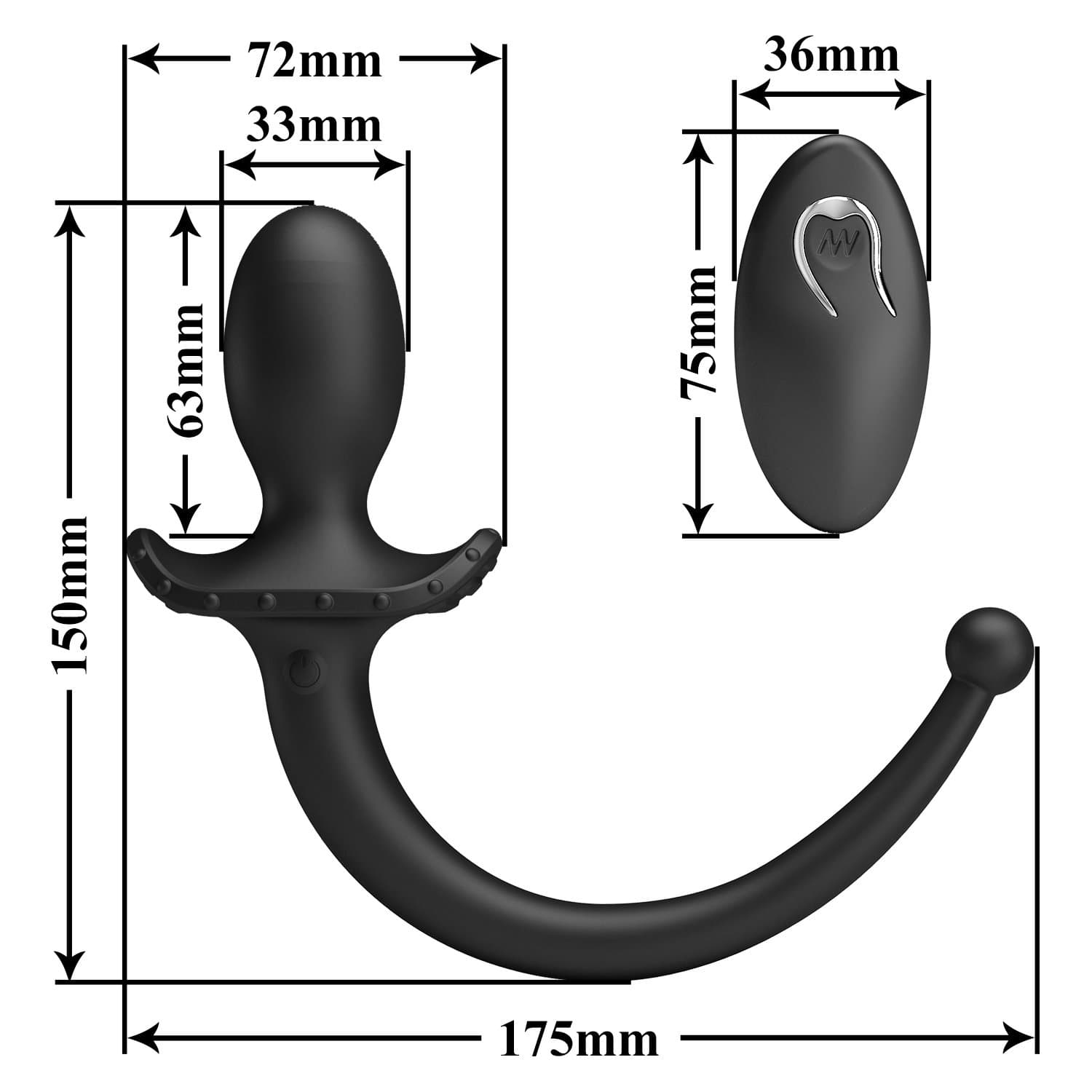 Mr. Play - Super Power - Buttplug met afstandsbediening - Zwart 7