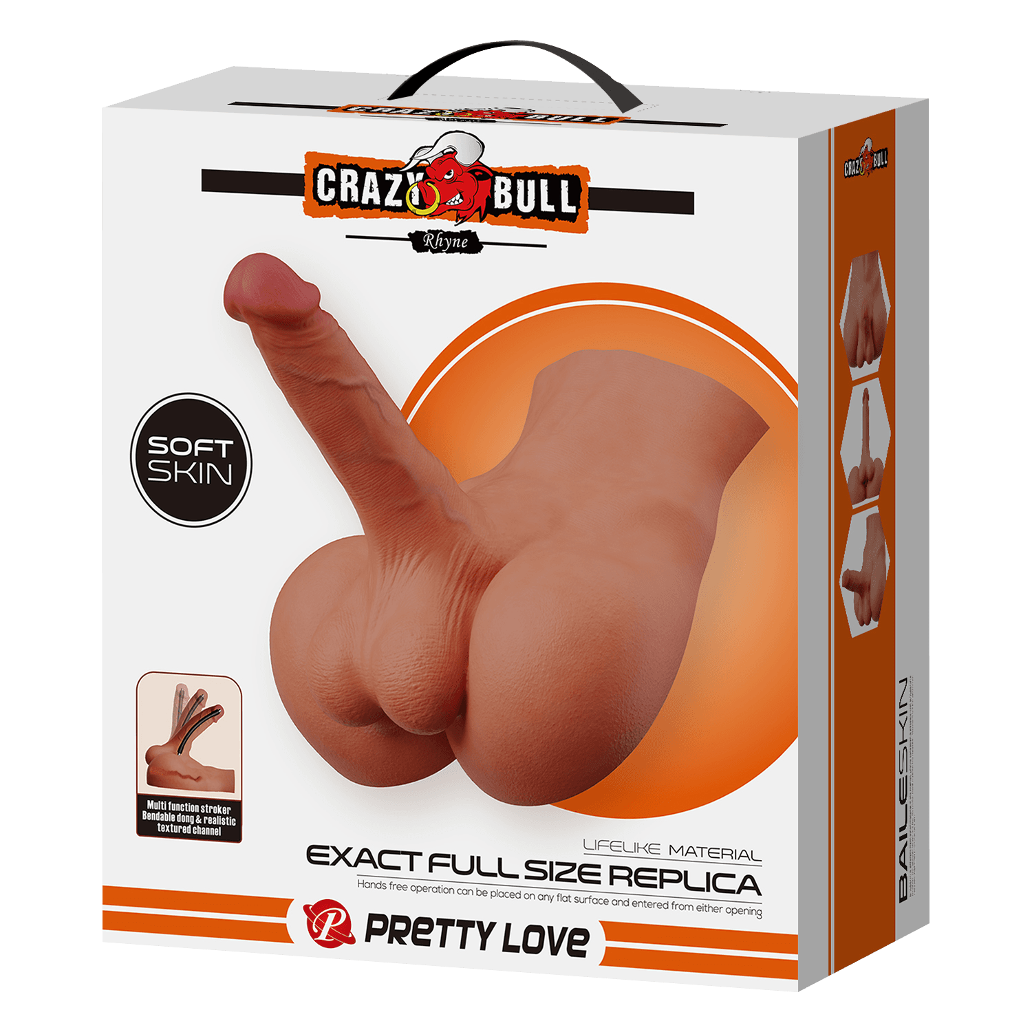 Crazy Bull - Rhyne - Masturbator met buigzame dildo - Nude 5