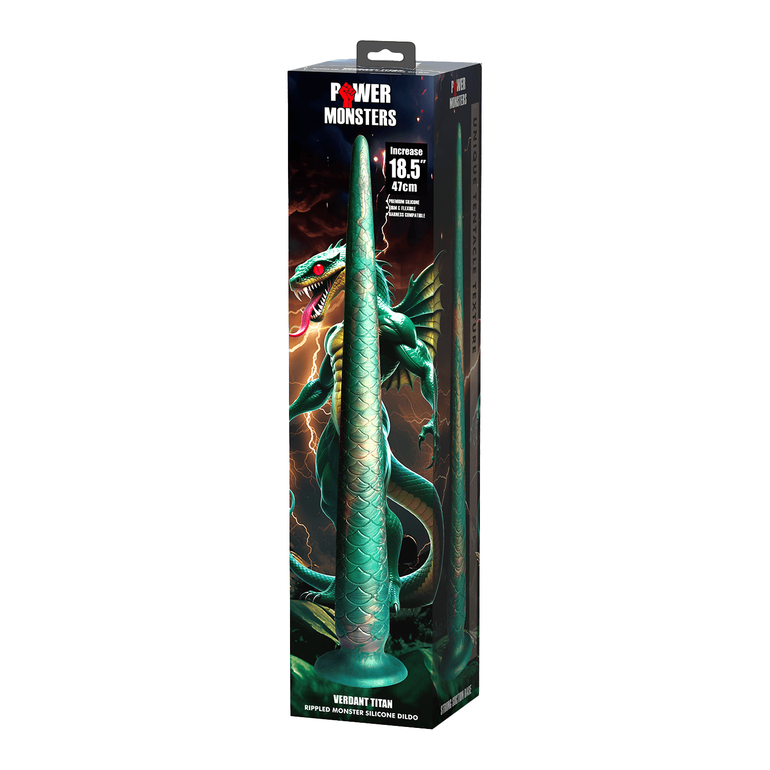 Power Monsters - Verdant Titan - Mythical Beast-Tail Dildo - Mix Color 3