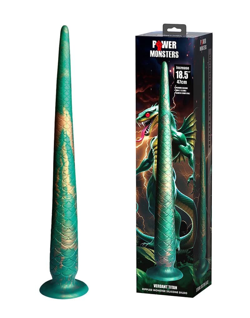 Power Monsters - Verdant Titan - Mythical Beast-Tail Dildo - Mix Color 1