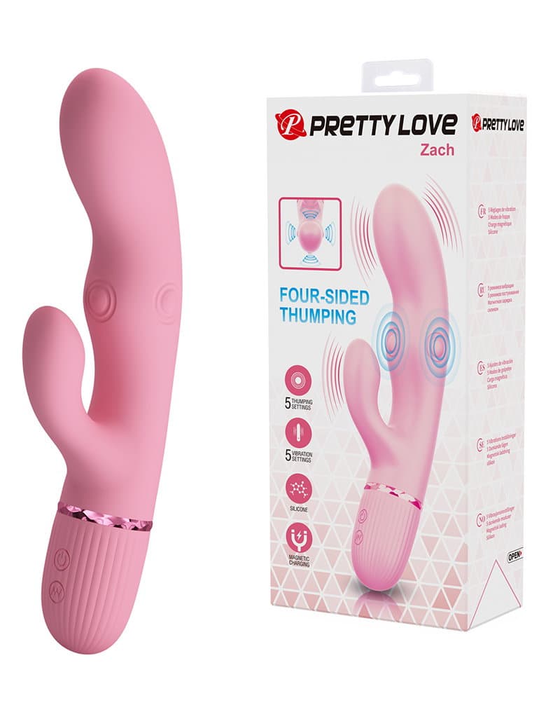 PL - Zach - Rabbit Vibrator - Roze 1
