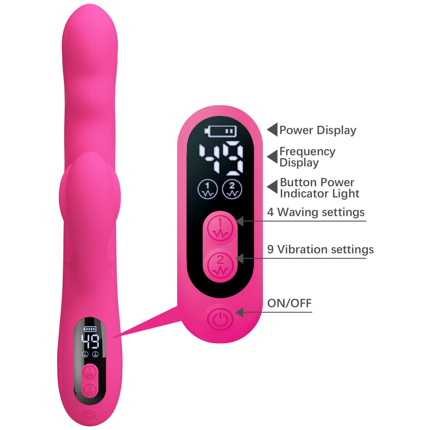 PL - Winters - Rabbit Vibrator - Roze 9