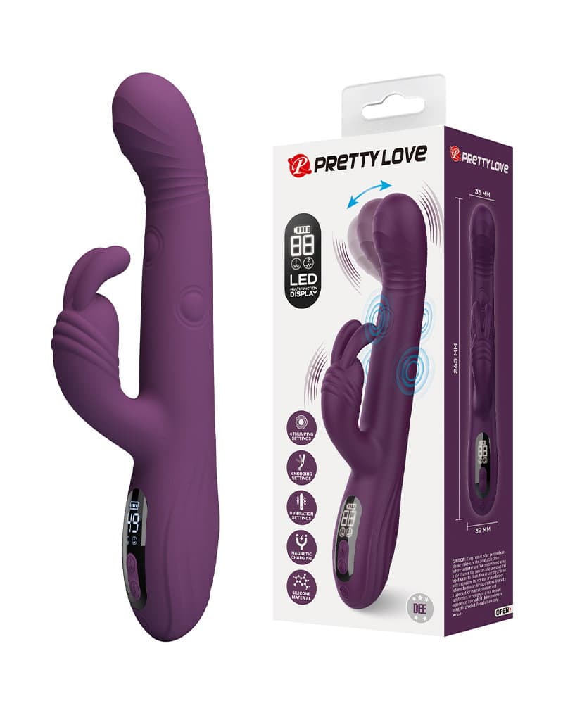 PL - Dee - Rabbit Vibrator - Bordeauxrood 1