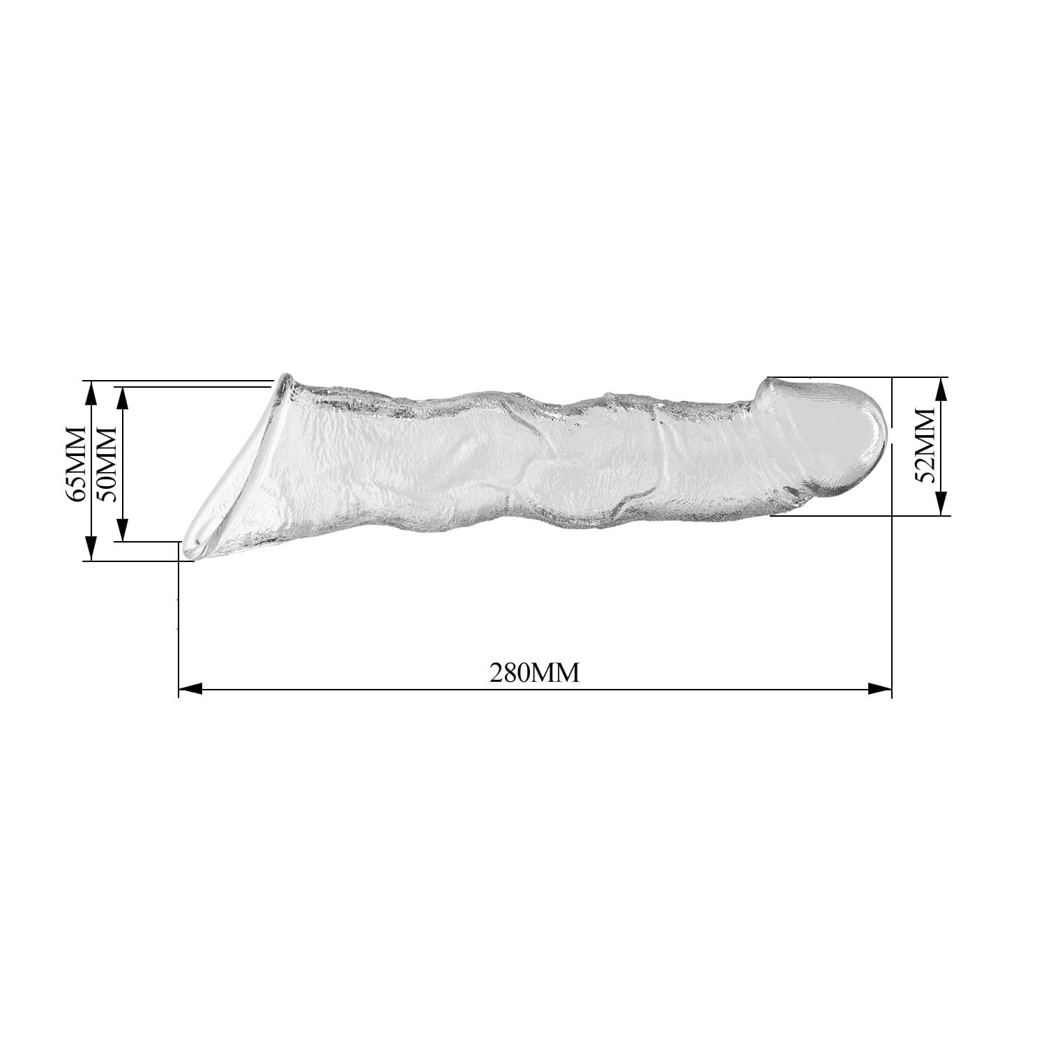 PL - Verlengingshuls voor penis - 28 cm - Transparant 7