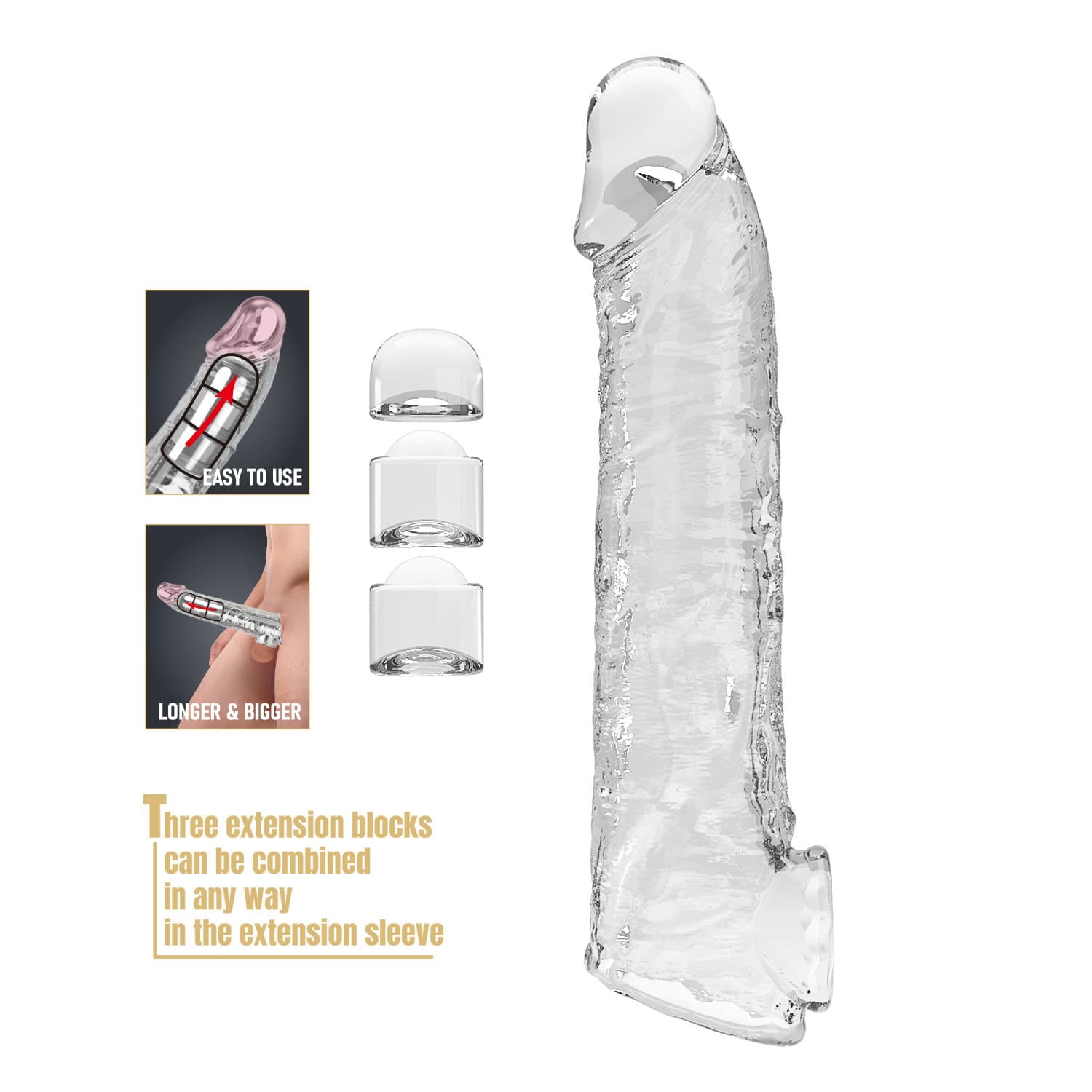 PL - Verlengstuk voor penis - 26 cm - Transparant 4