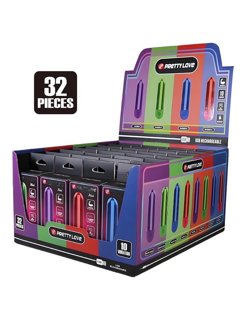 PL - Mini Bullet Display - 32 stuks - Diverse kleuren