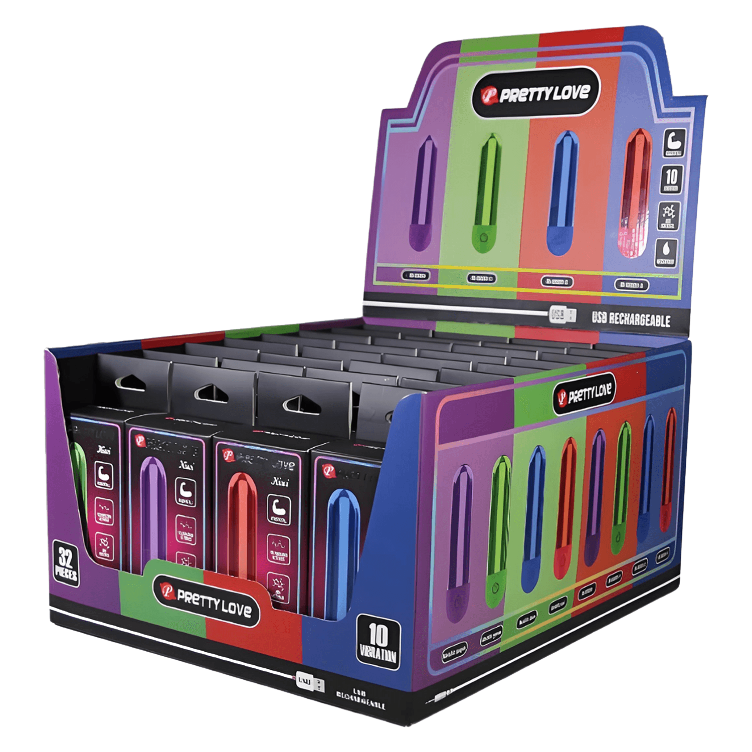 PL - Mini Bullet Display - 32 stuks - Diverse kleuren 4