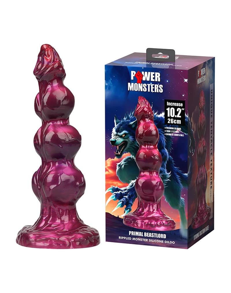 Power Monsters - Primal Beastlord - Rippled Monster Dildo - 26 cm - Mix Color 1