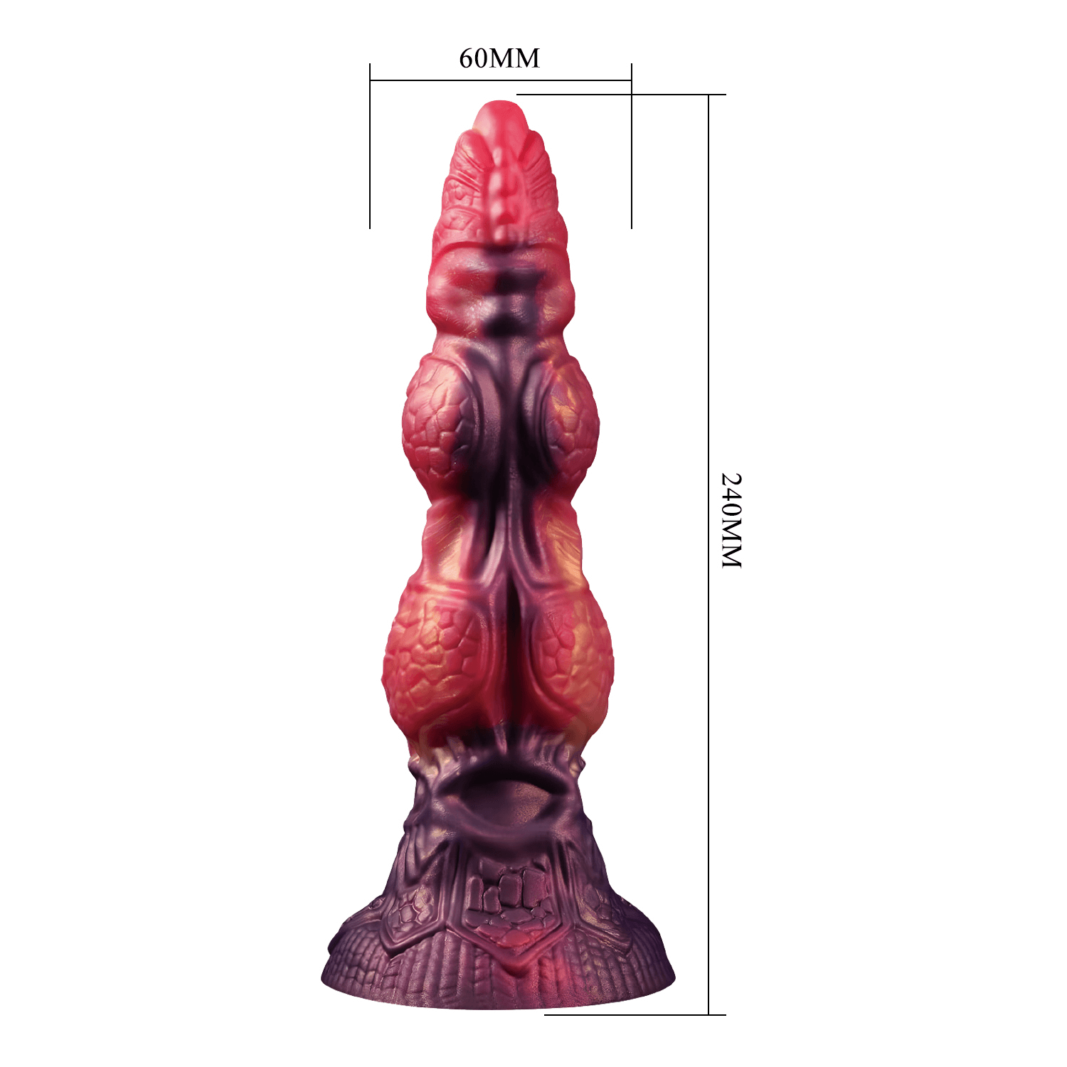Power Monsters - Savage BeastLord - Rippled Monster Dildo - 24 cm - Mix Color 5