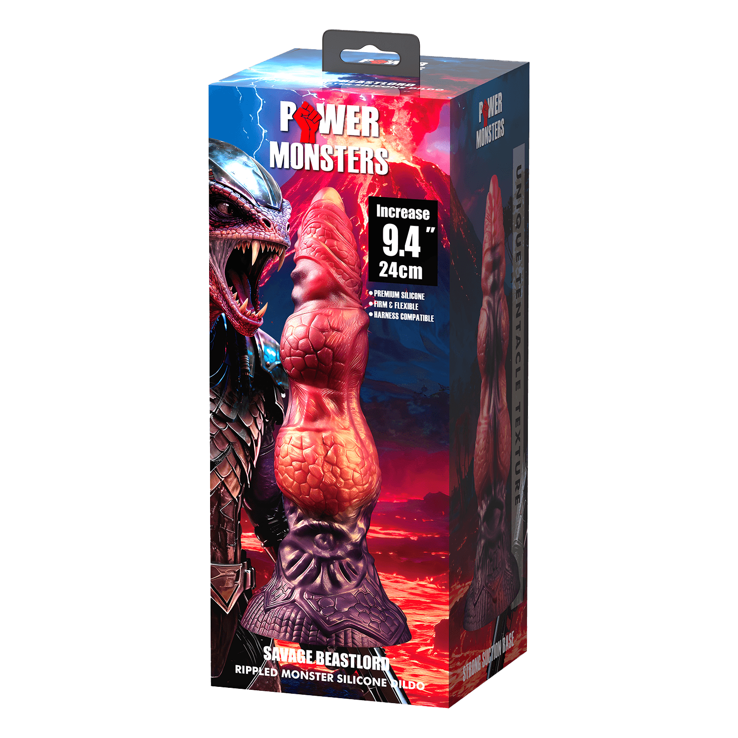 Power Monsters - Savage BeastLord - Rippled Monster Dildo - 24 cm - Mix Color 6