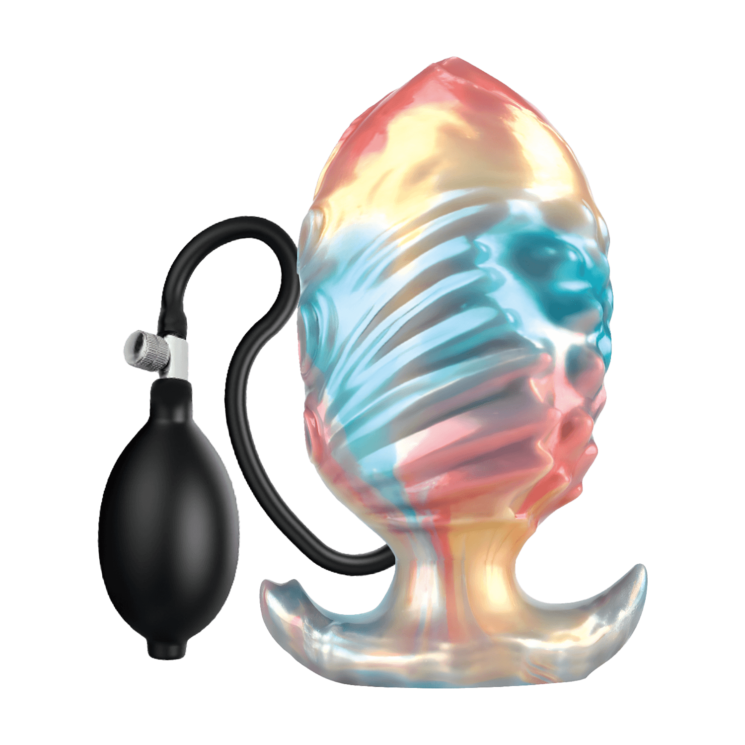 Power Monsters - Ebon Leviathan - Opblaasbare anale plug - 18 cm - Mixkleur 5