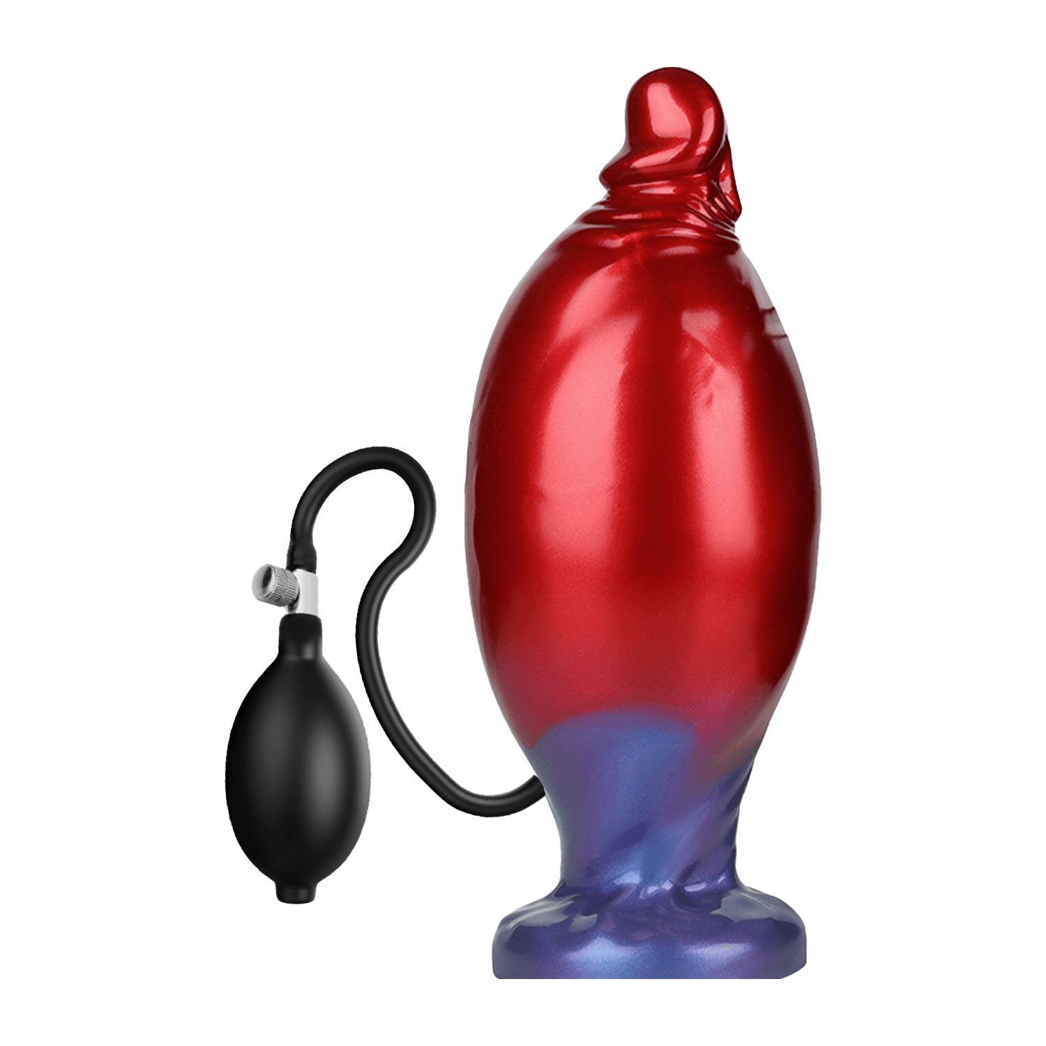 Power Monsters - Shadow Behemoth - Opblaasbare geribbelde monster dildo - 22 cm - Mix Color 5