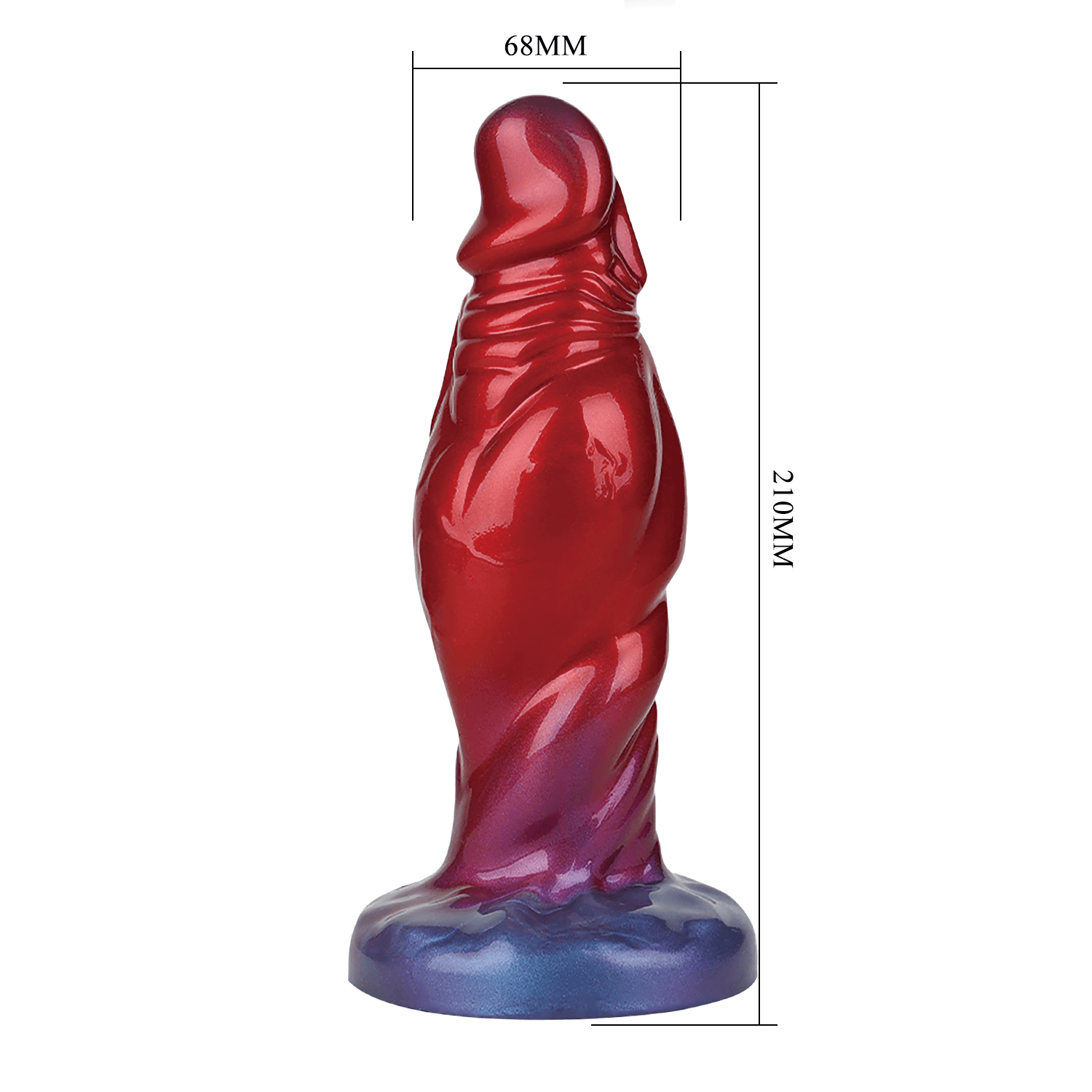 Power Monsters - Shadow Behemoth - Opblaasbare geribbelde monster dildo - 22 cm - Mix Color 9