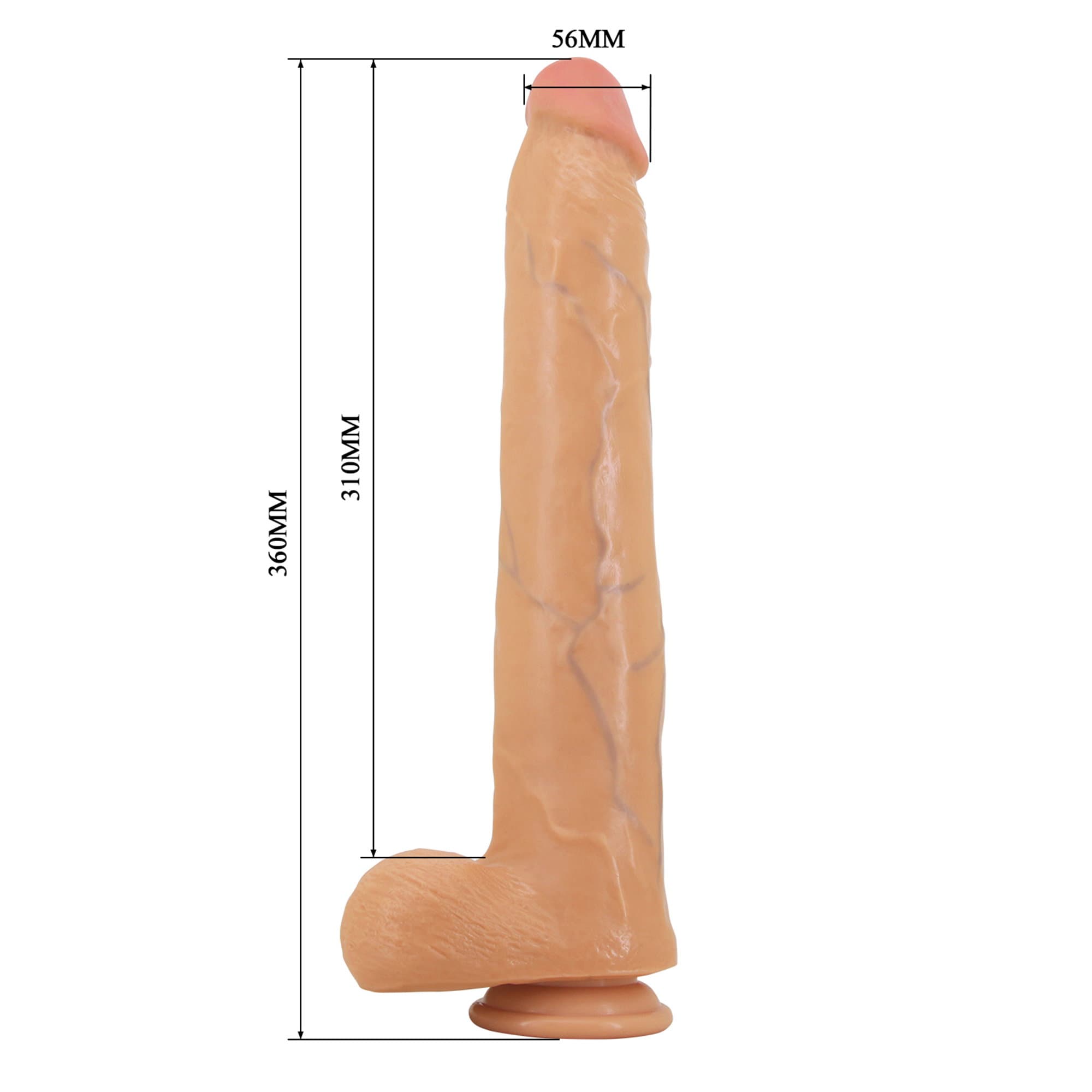 Pretty Love - Ansel - Supergrote dildo 36 cm – Nude 7