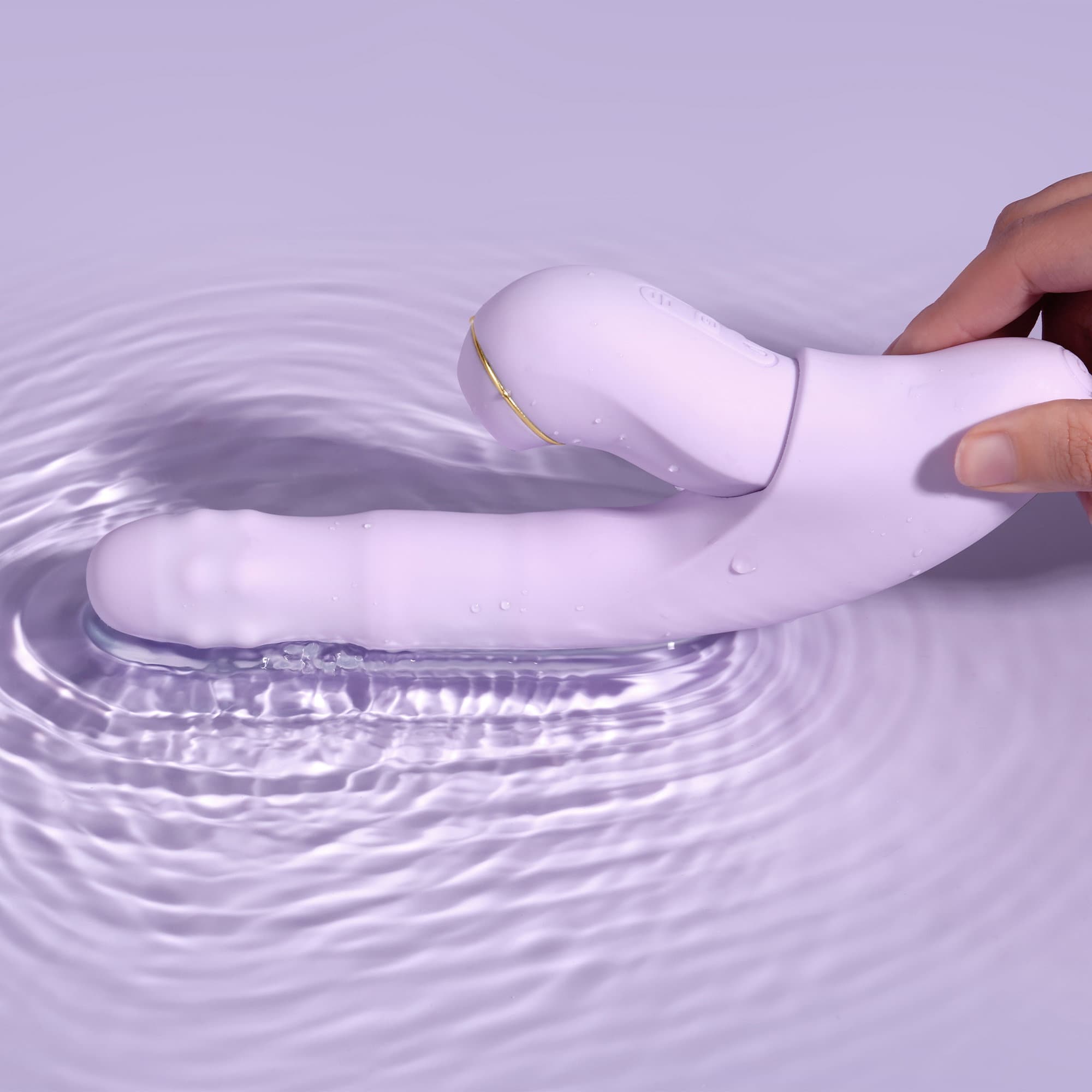 SVAKOM DuoGlow – Thrusting kralenvibrator met pulserende stimulator – Lila 9