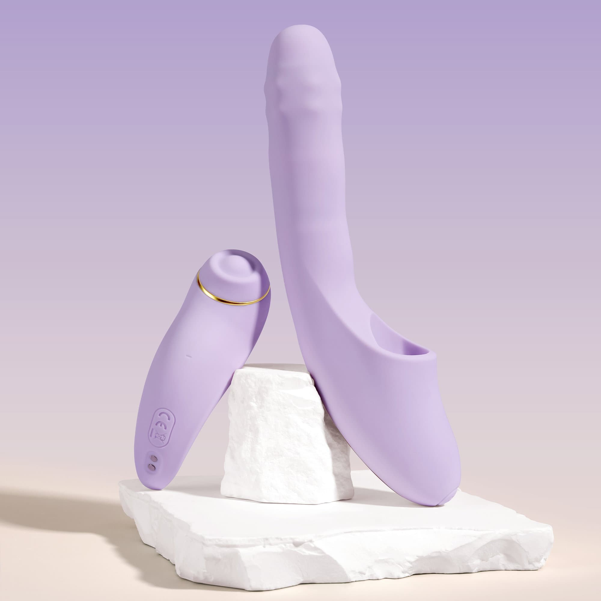 SVAKOM DuoGlow – Thrusting kralenvibrator met pulserende stimulator – Lila 10