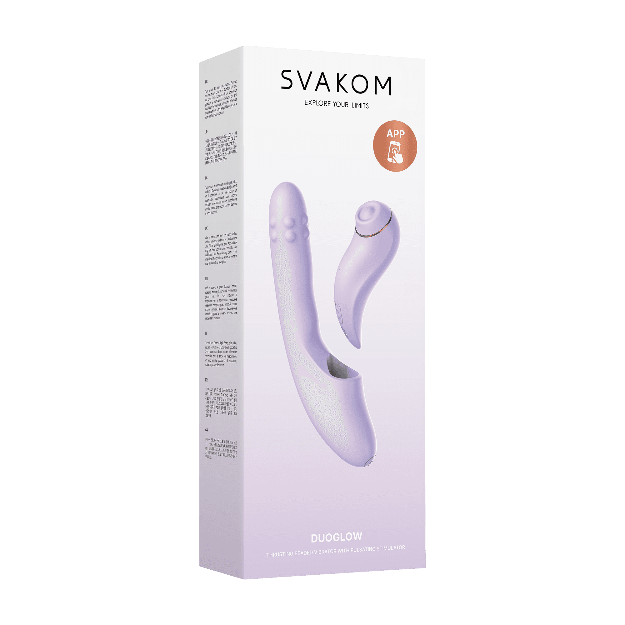 SVAKOM DuoGlow – Thrusting kralenvibrator met pulserende stimulator – Lila 2