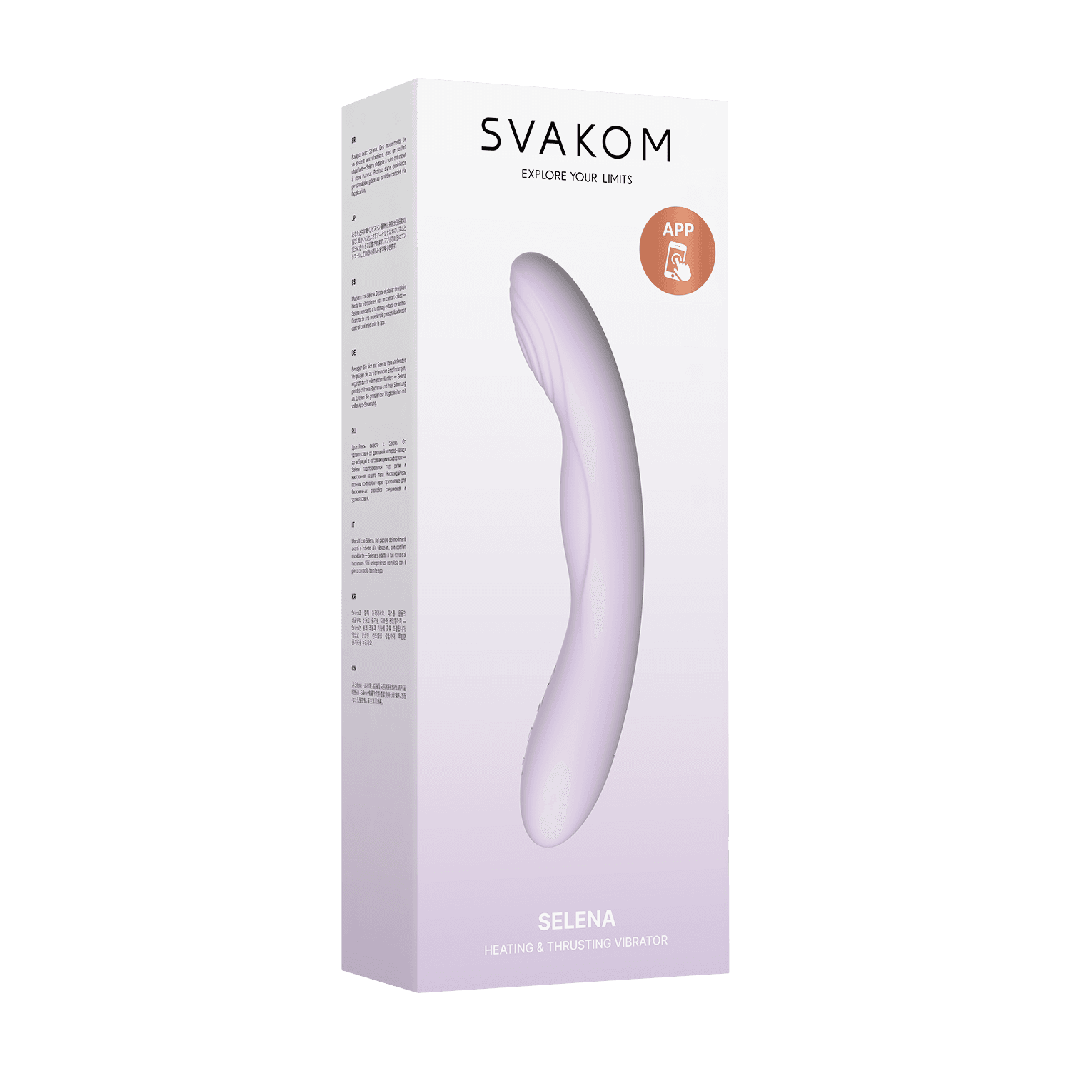 SVAKOM - Selena - Verwarmende en stotende vibrator met app-bediening - Pastel Lila 6