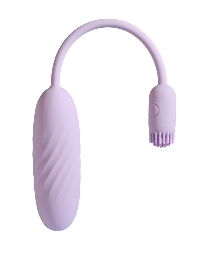SVAKOM – Plume – Flexibele bullet vibrator met borstelstaart – Pastel Lila 1