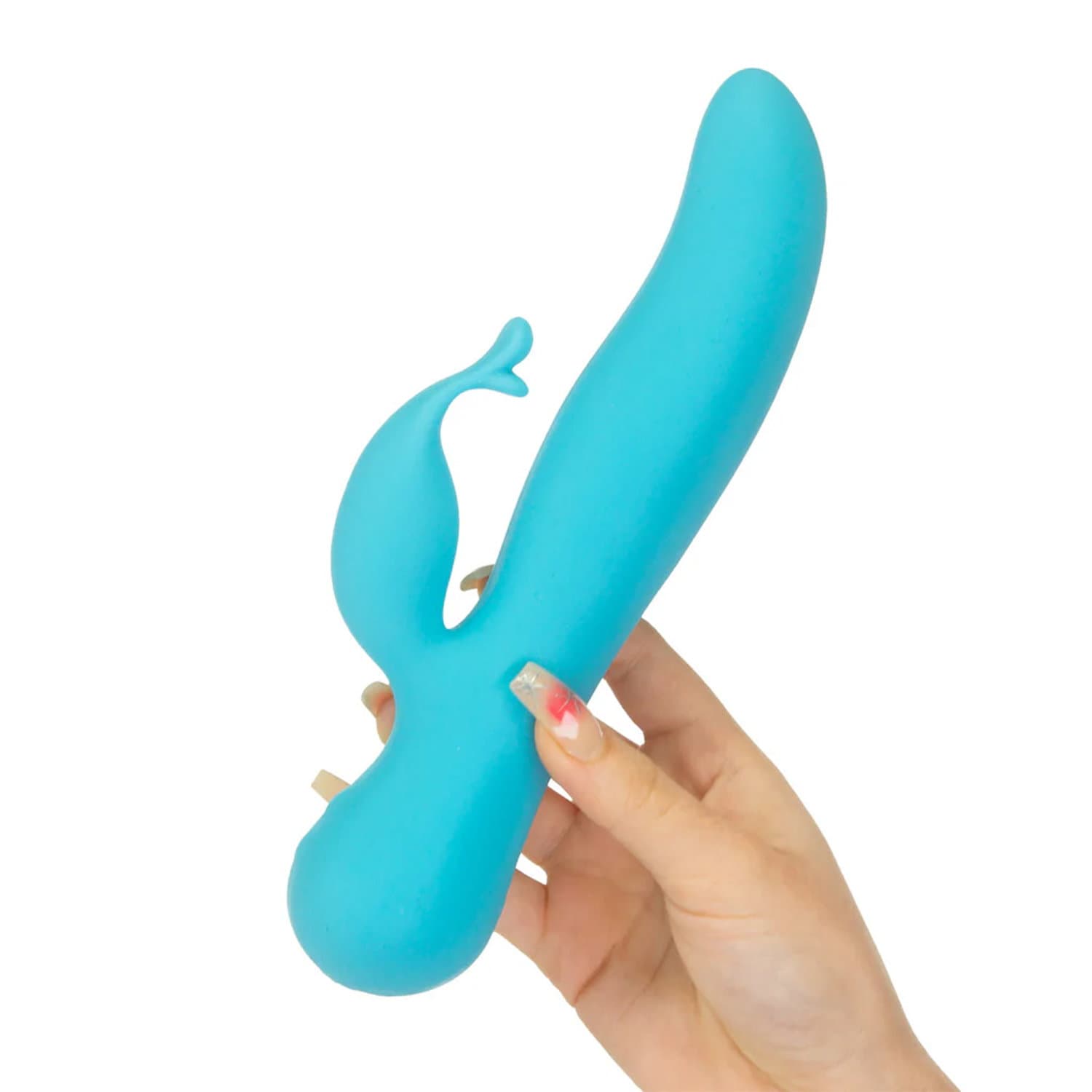 Swan - Kissing - Dual Action Rabbit Vibrator - Blauw 6