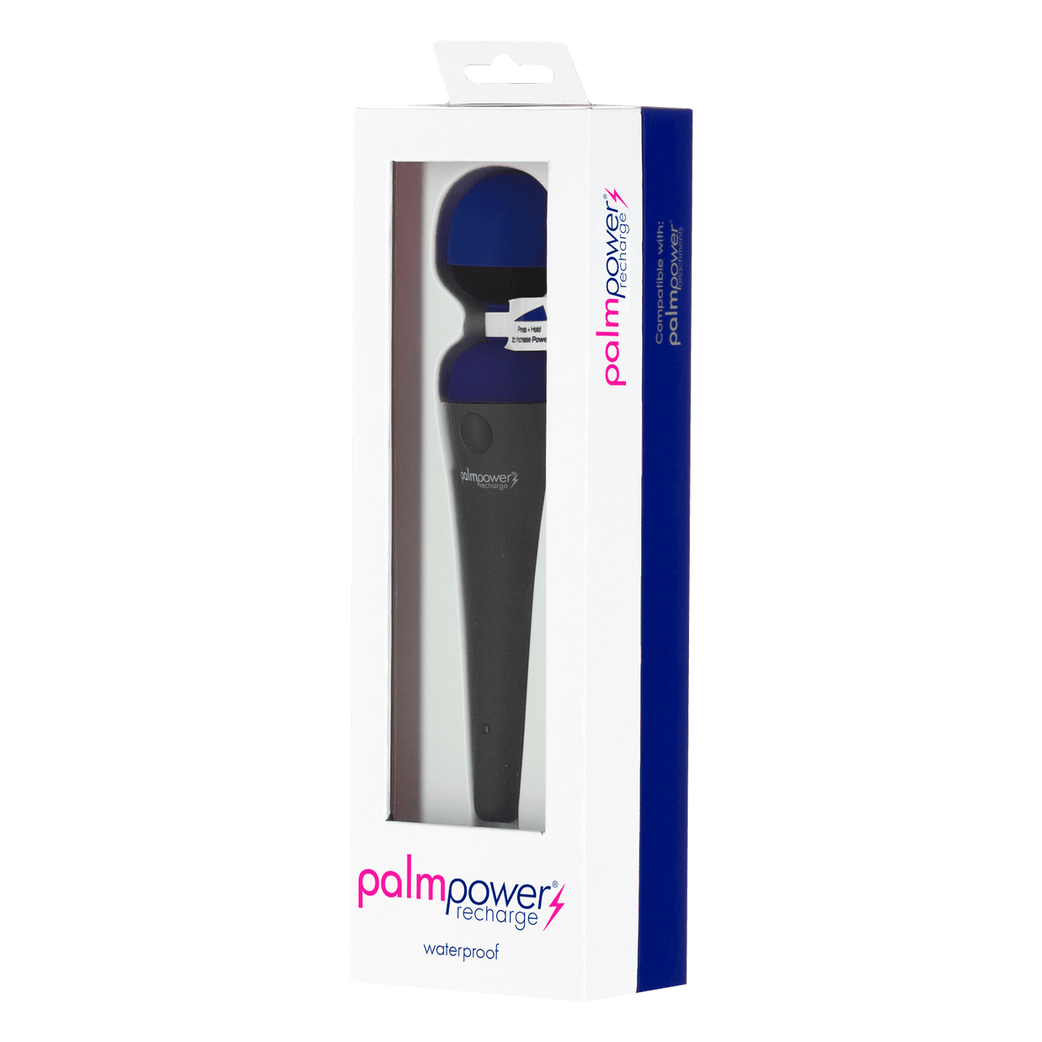 PalmPower - Recharge Wand Massager - Zwart/Blauw 6