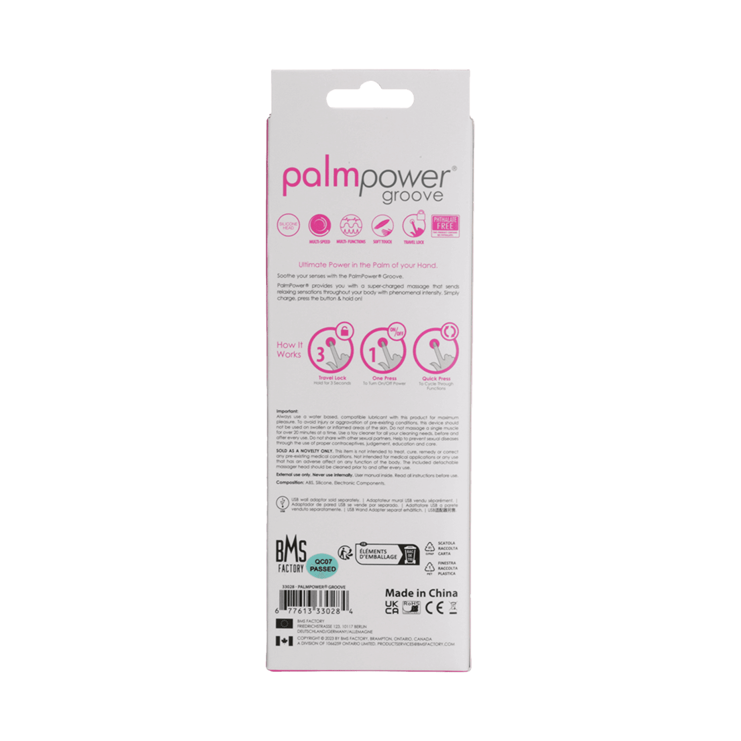 PalmPower - Groove - Mini Wand Massager - Roze 7