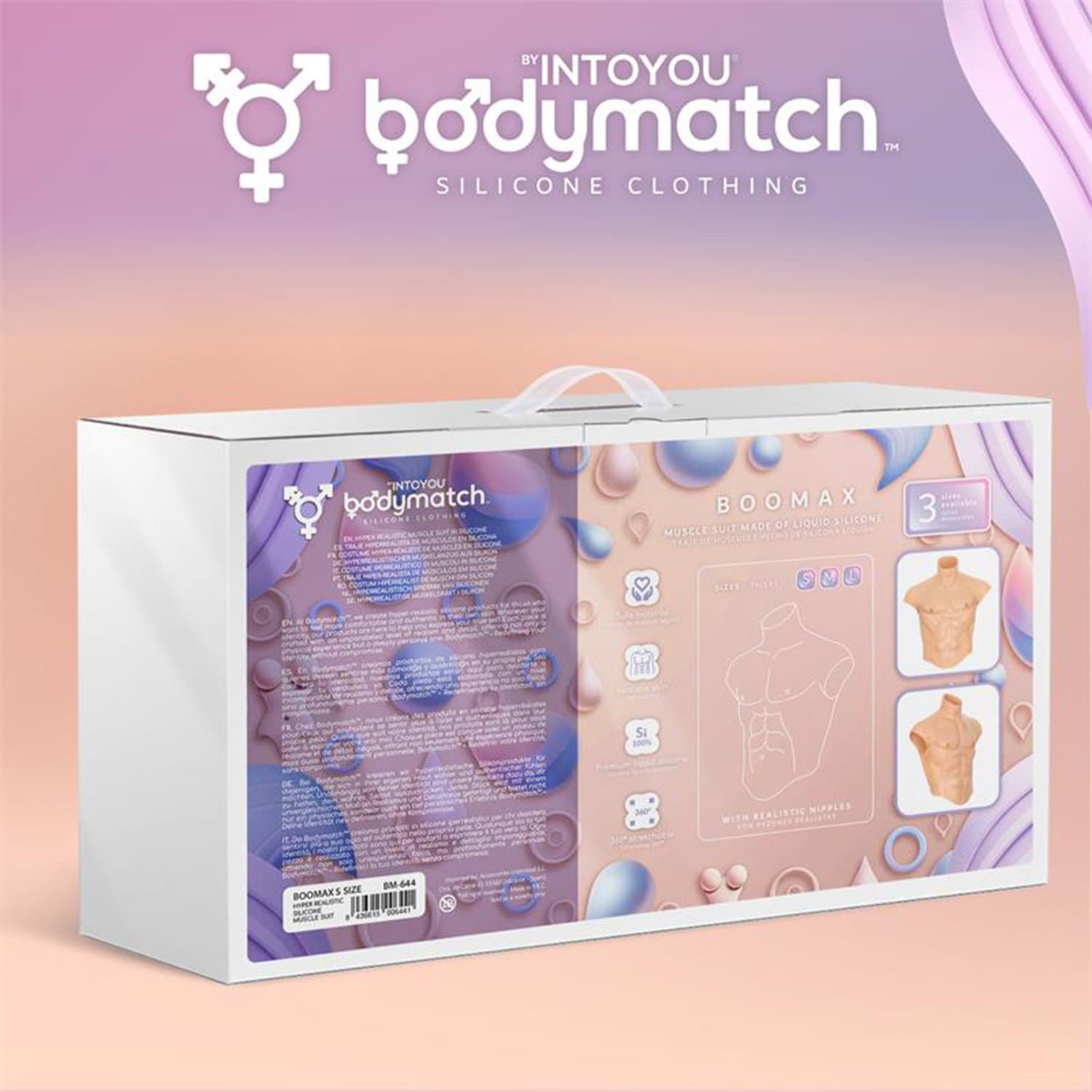 BODYMATCH - Boomax - Hyperrealistisch siliconen spierpak - Maat S - Huidskleur 5
