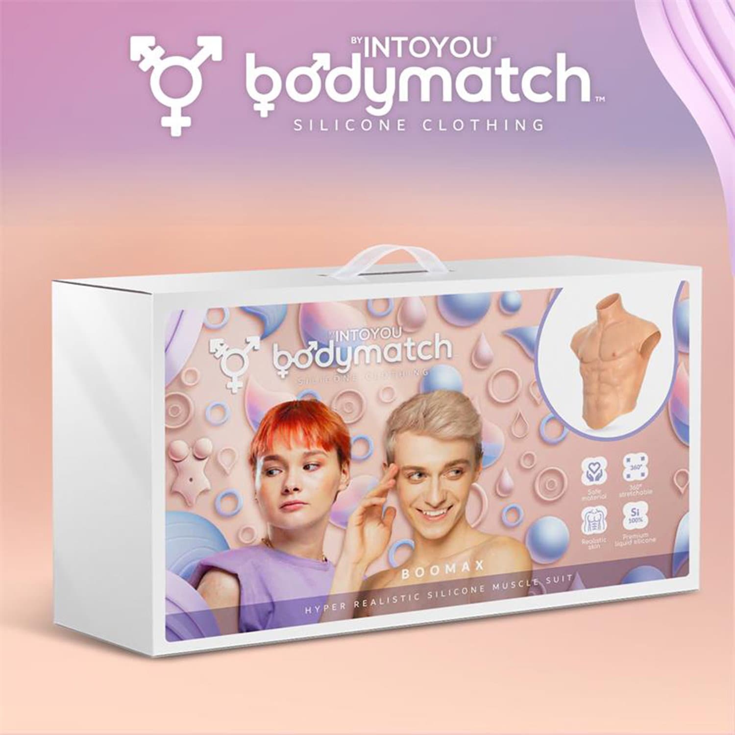 BODYMATCH - Boomax - Hyperrealistisch siliconen spierpak - Maat S - Huidskleur 6
