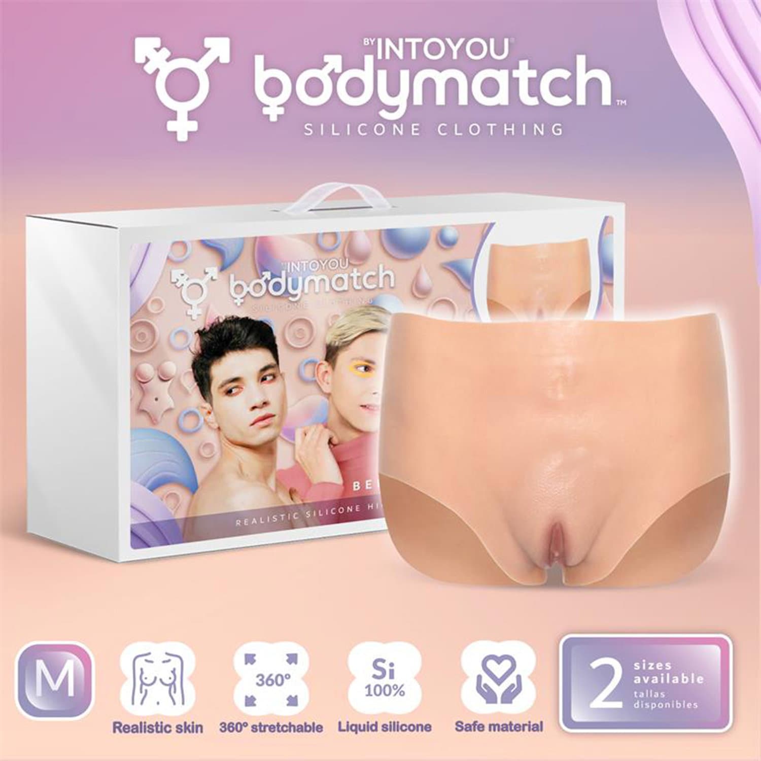 BODYMATCH - Bennie - Realistische siliconen vagina- en anusslip - Maat M - Huidskleur 3