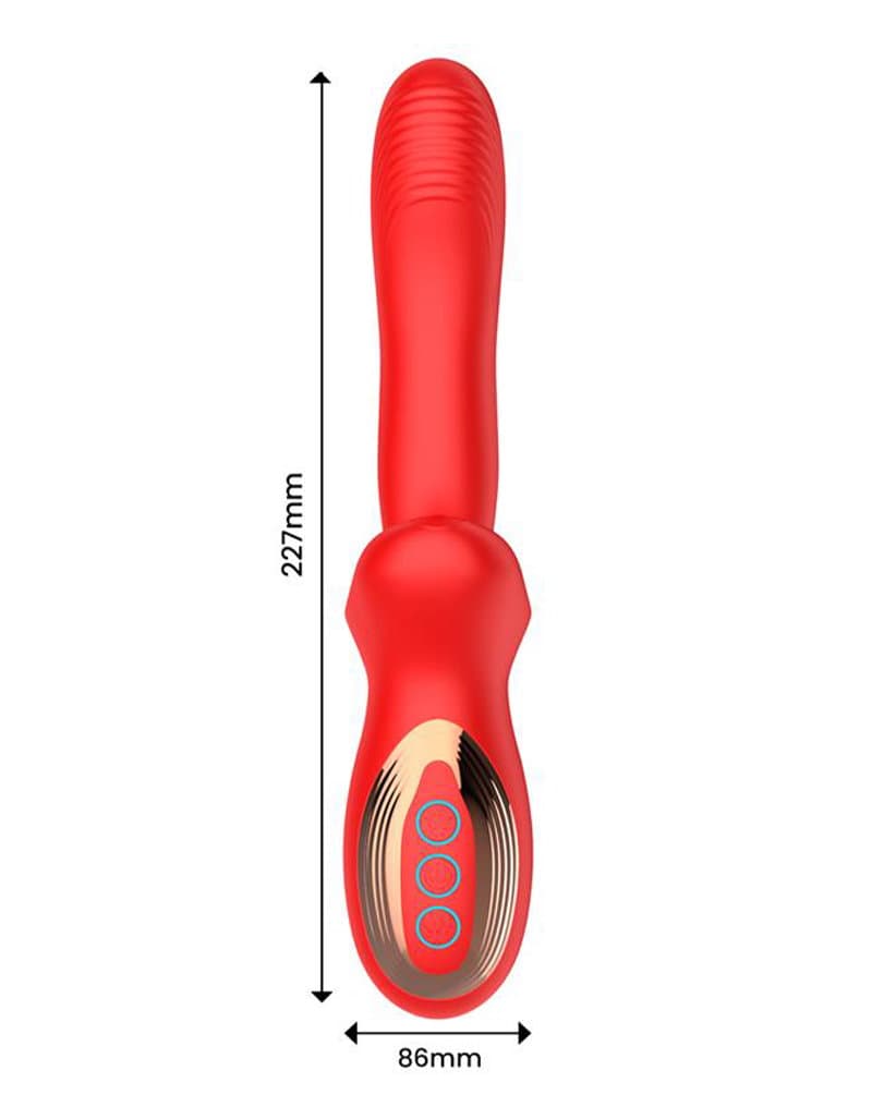 IY - Vyron - Thrusting & Biting Vibrator - Rood 7