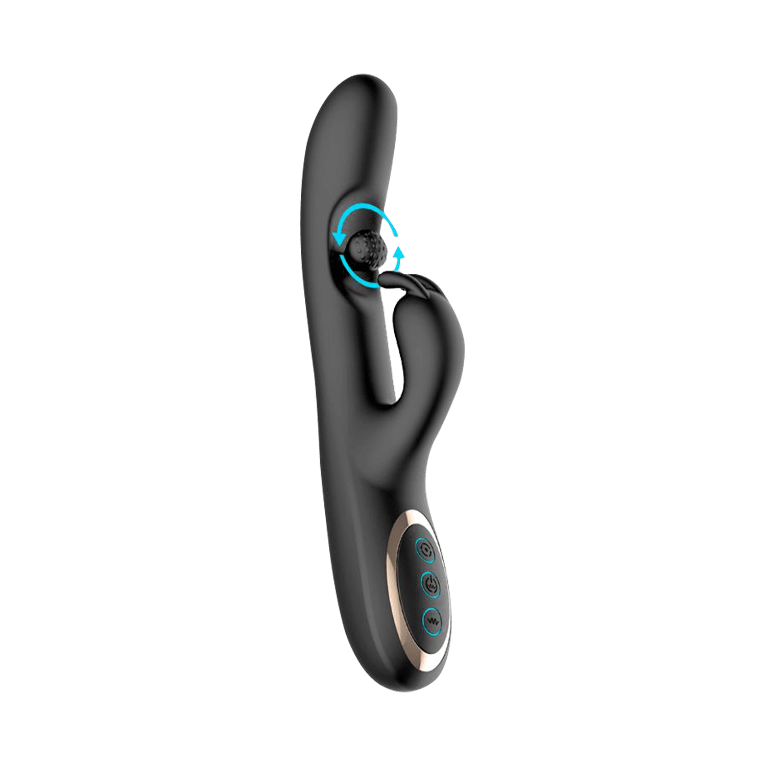 IY - Patty - Rabbit Vibrator met roterende bal - Zwart 3