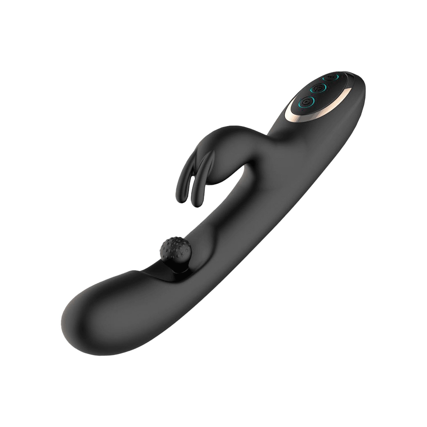 IY - Patty - Rabbit Vibrator met roterende bal - Zwart 4