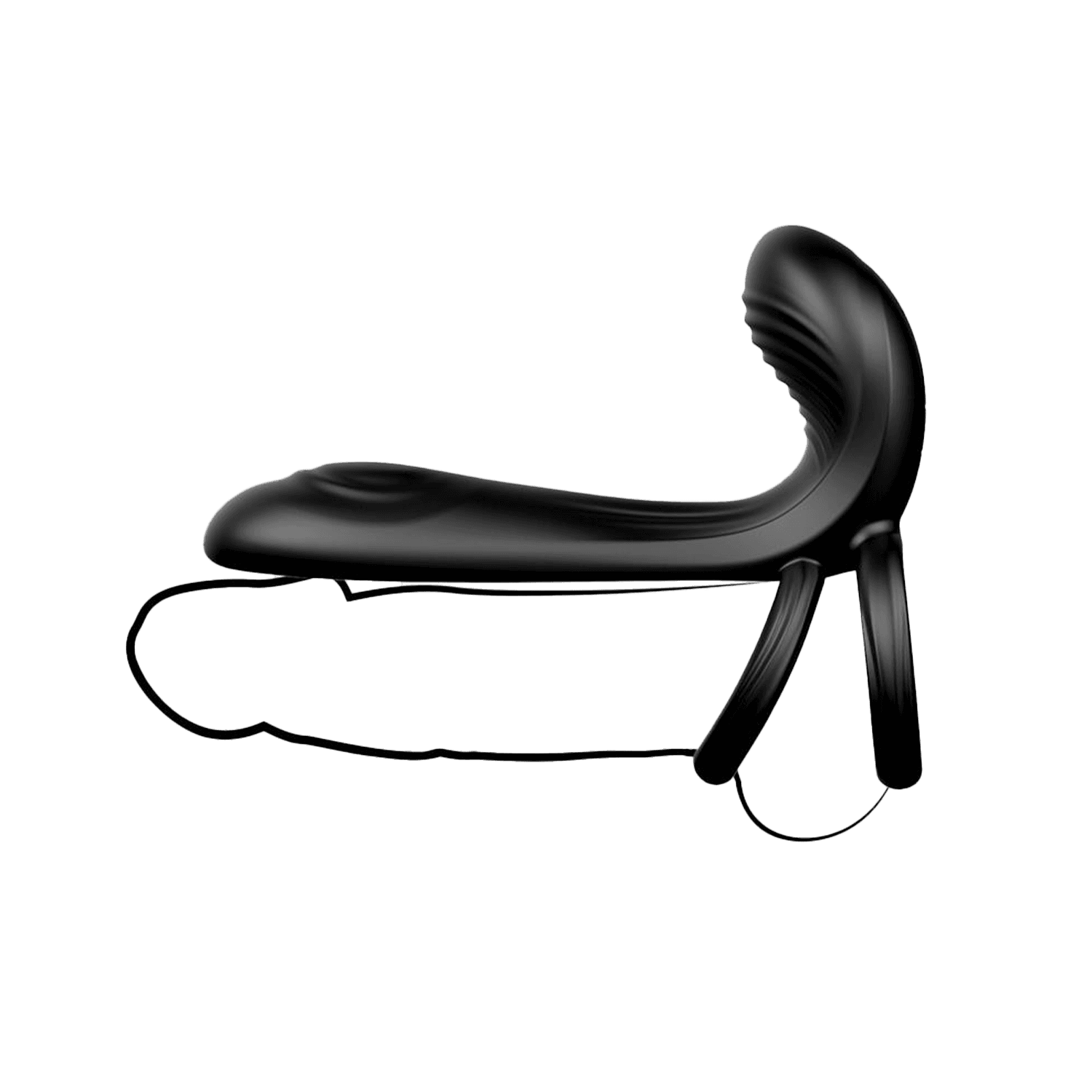 IY - Synkox - Girth Gainer Vibrerende Dubbele Penisring met Afstandsbediening - Zwart 5