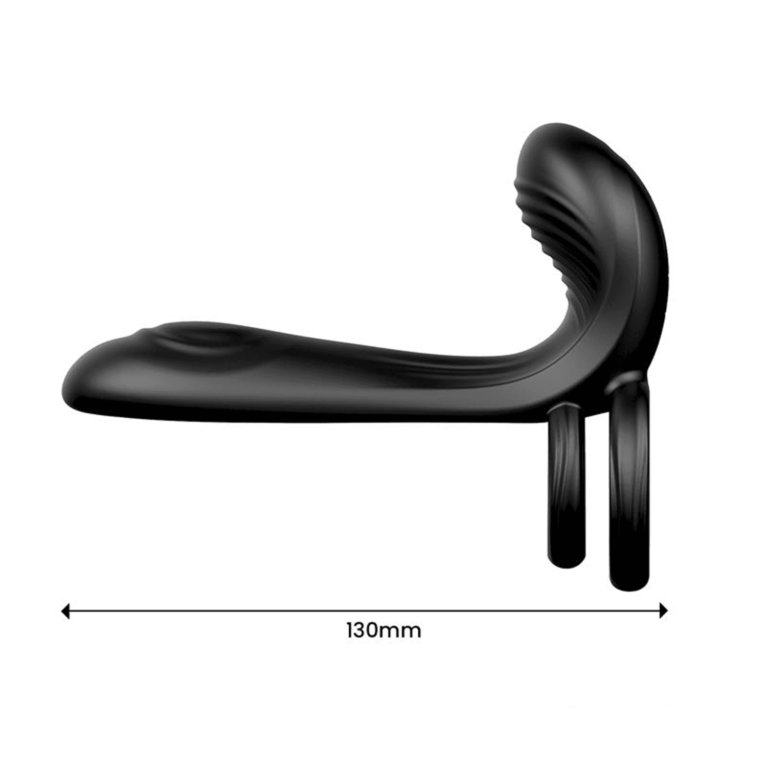 IY - Synkox - Girth Gainer Vibrerende Dubbele Penisring met Afstandsbediening - Zwart 6