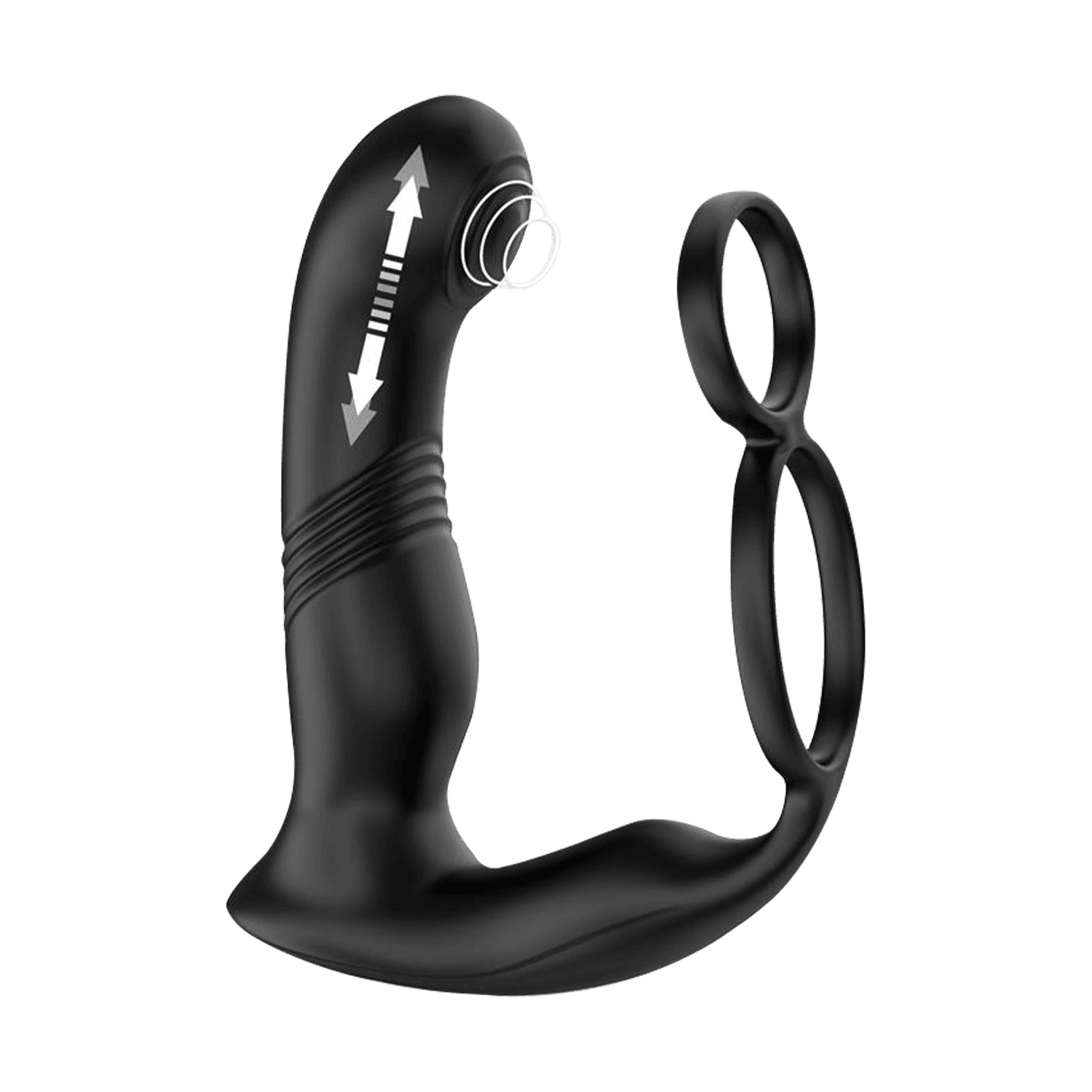IY - Astex - Stotende & kloppende prostaatmassager met afstandsbediening - Zwart 2