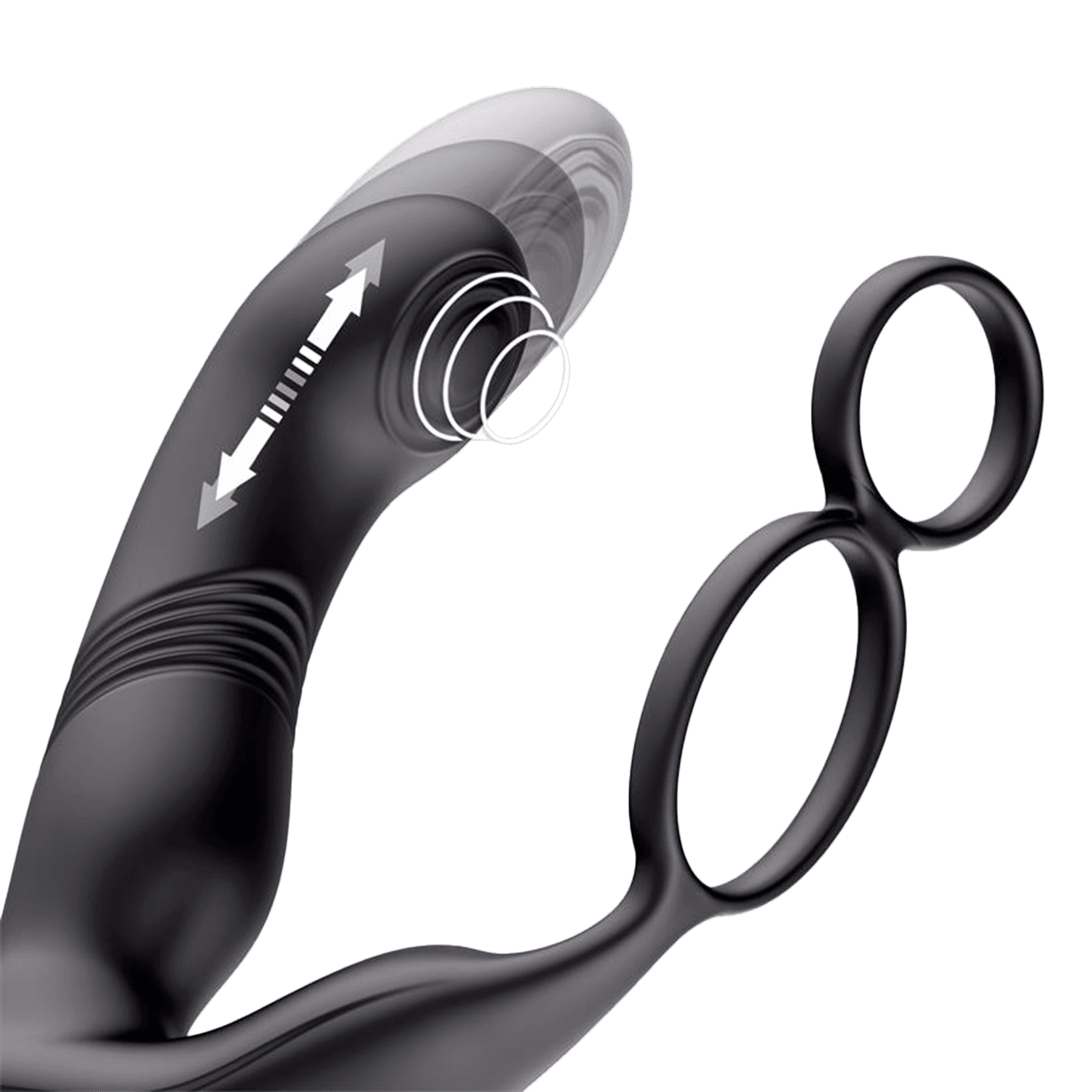 IY - Astex - Stotende & kloppende prostaatmassager met afstandsbediening - Zwart 4