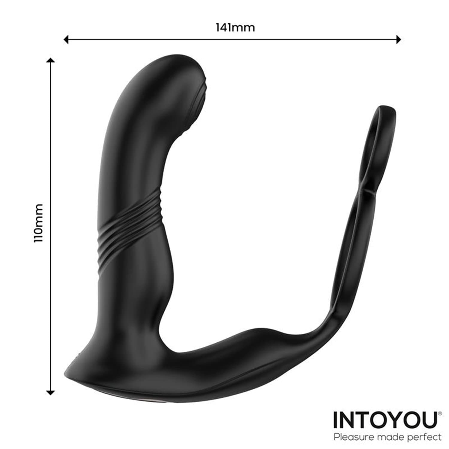 IY - Astex - Stotende & kloppende prostaatmassager met afstandsbediening - Zwart 8